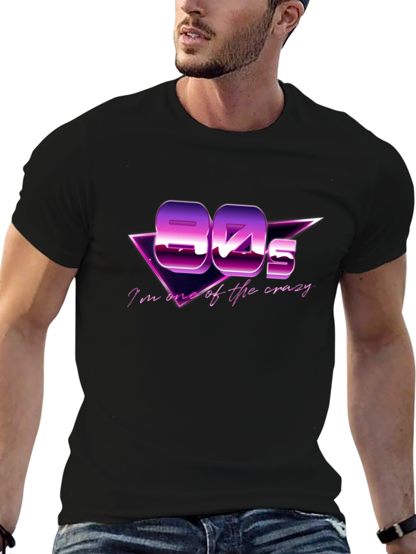 Retro 80s Black T-Shirt
