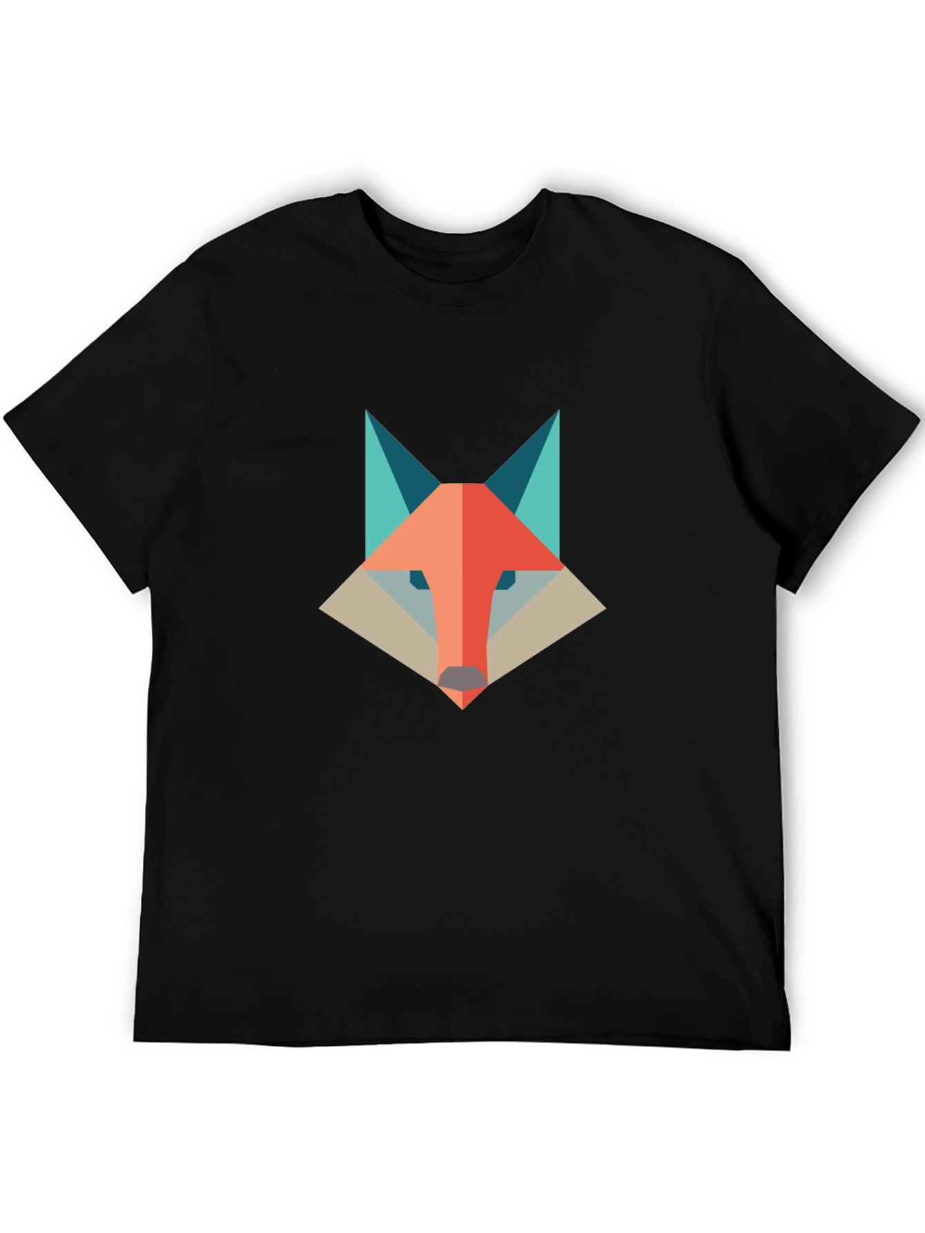 Geometric Fox Graphic Tee - Modern & Stylish