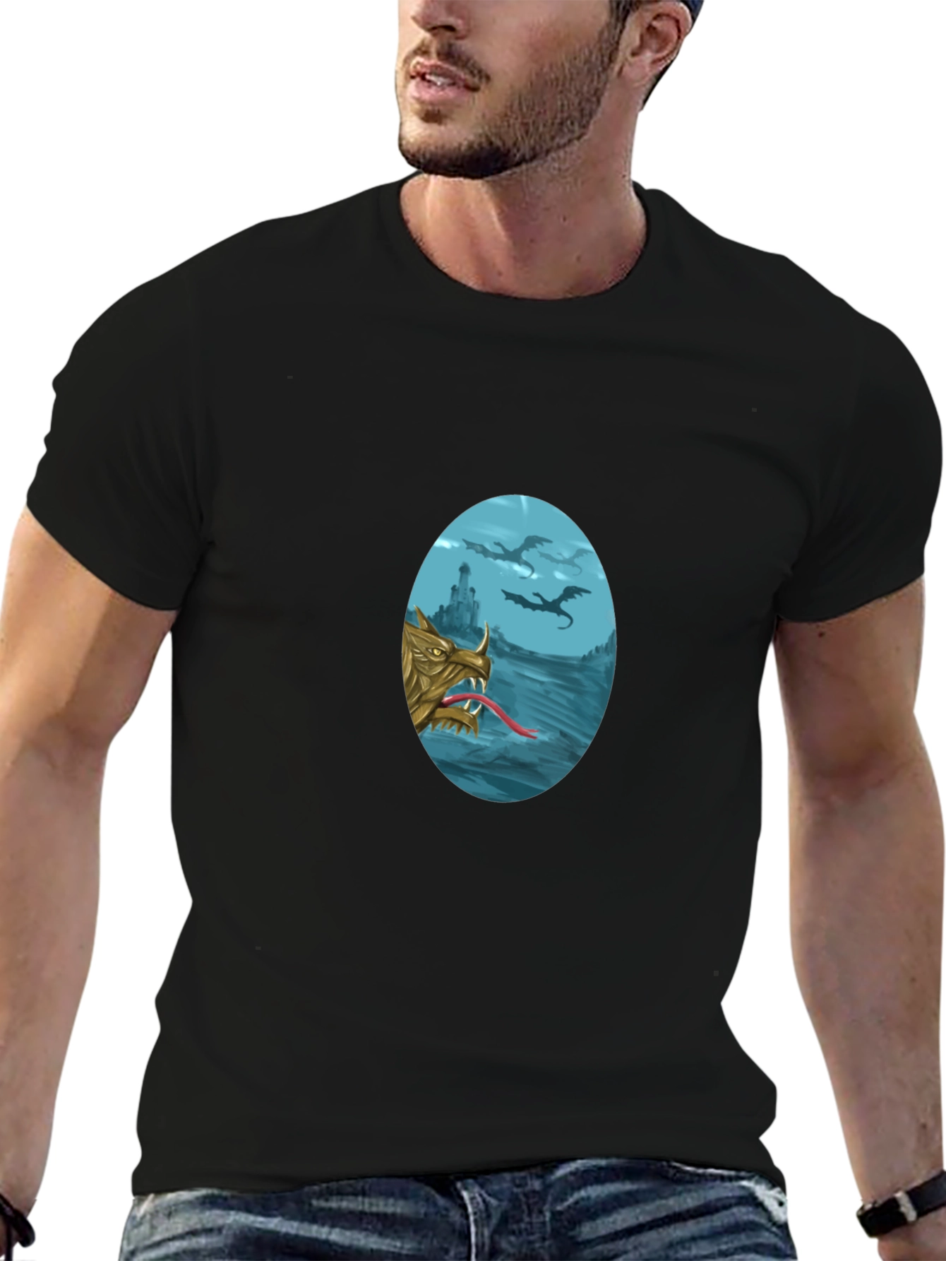 Dragon Graphic T-Shirt - Fantasy Style