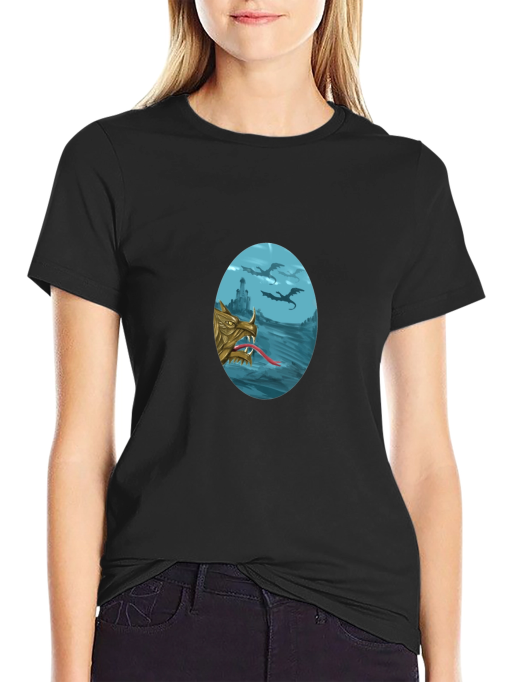 Dragon Graphic T-Shirt - Fantasy Style