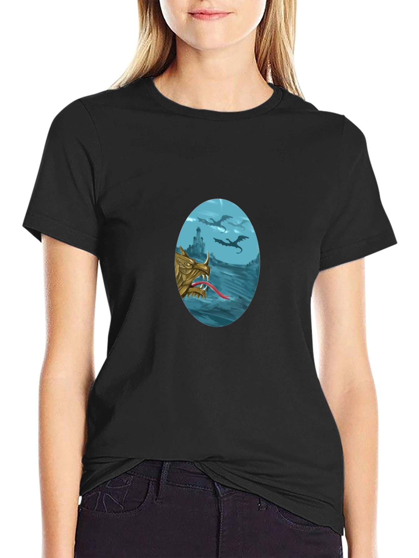 Dragon Graphic T-Shirt - Fantasy Style