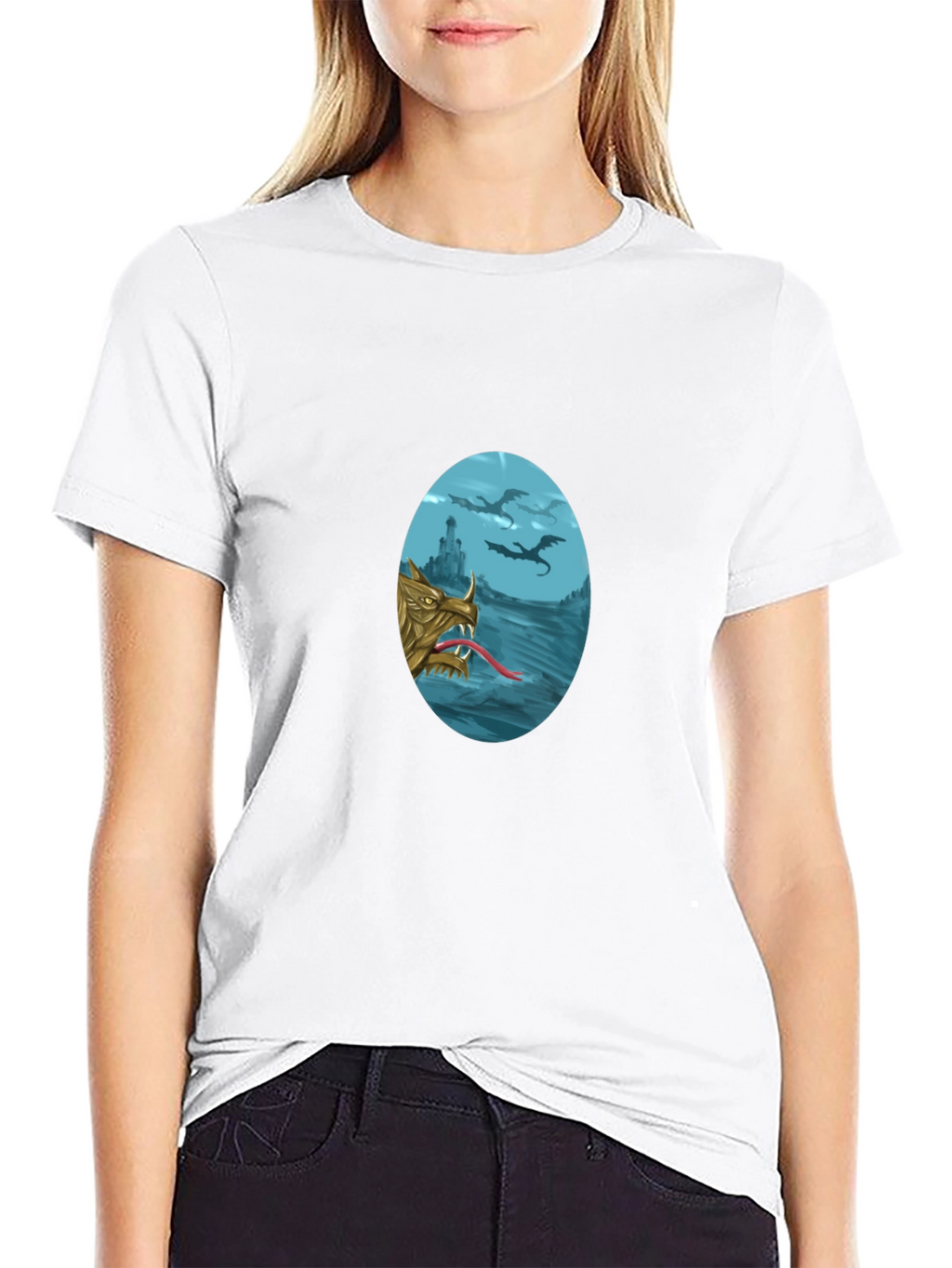 Dragon Graphic T-Shirt - Fantasy Style