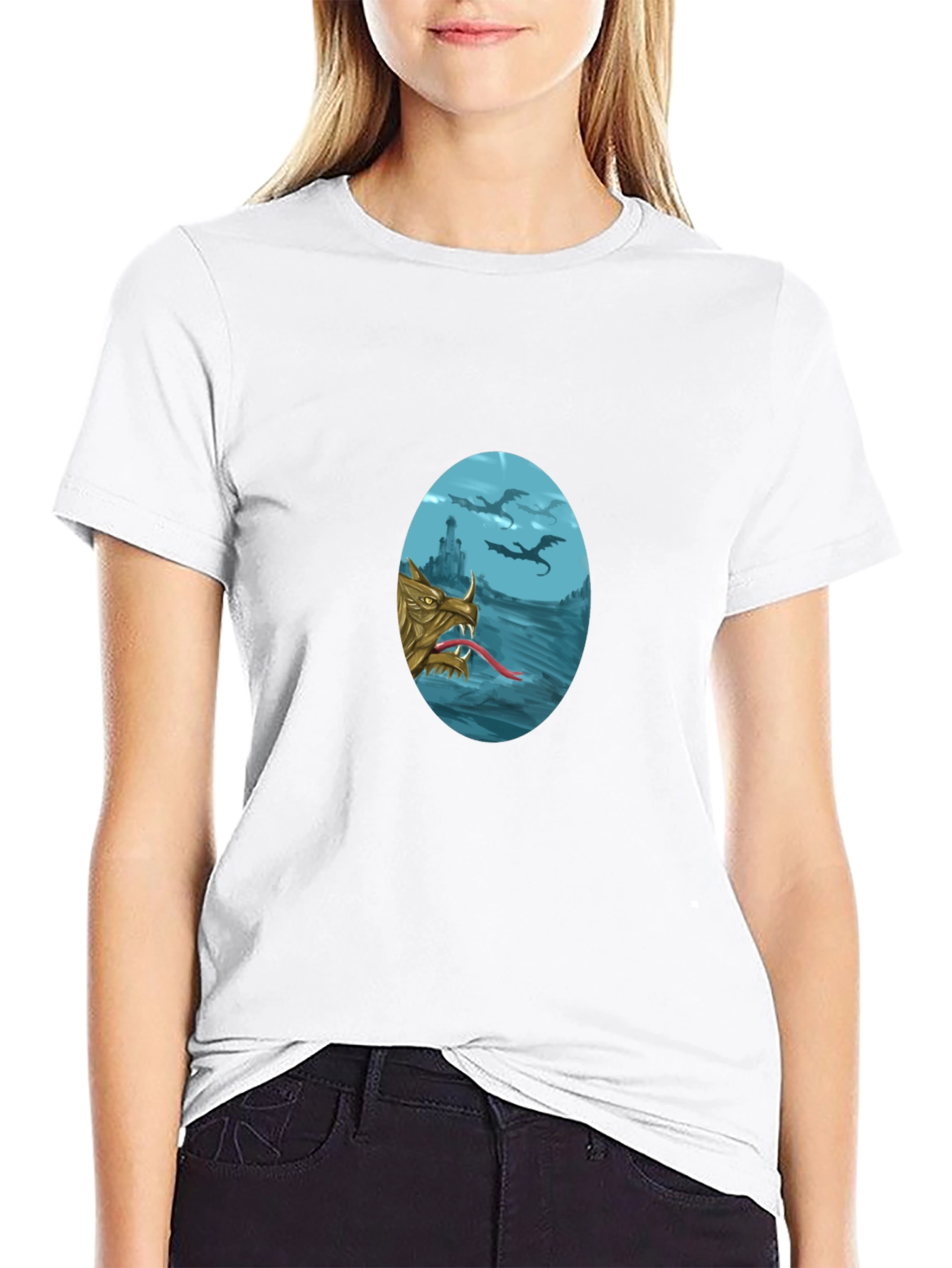 Dragon Graphic T-Shirt - Fantasy Style