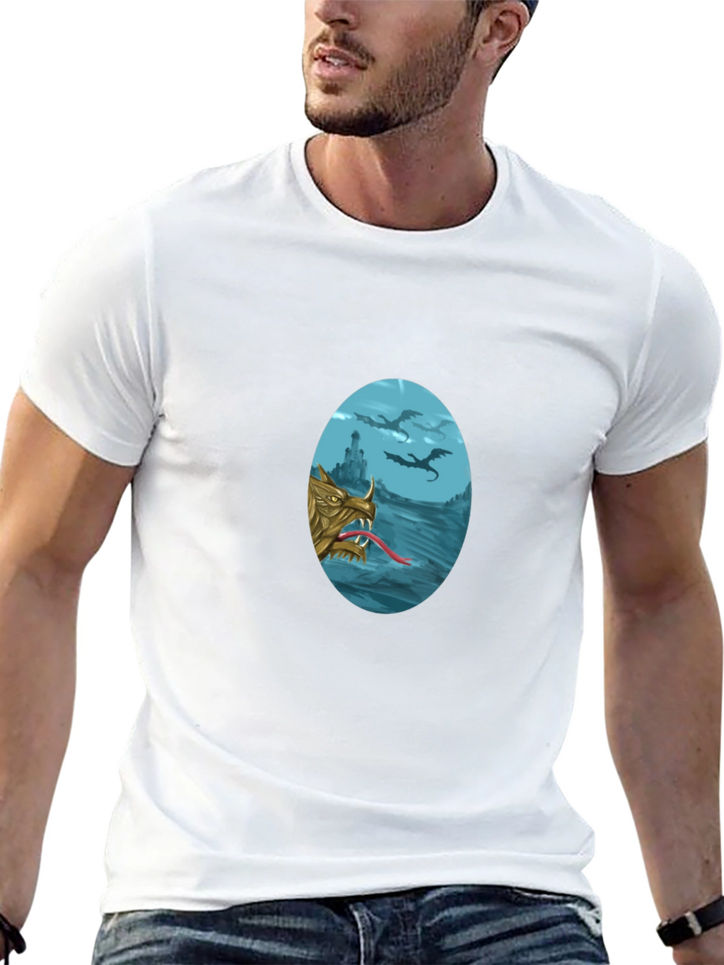 Dragon Graphic T-Shirt - Fantasy Style