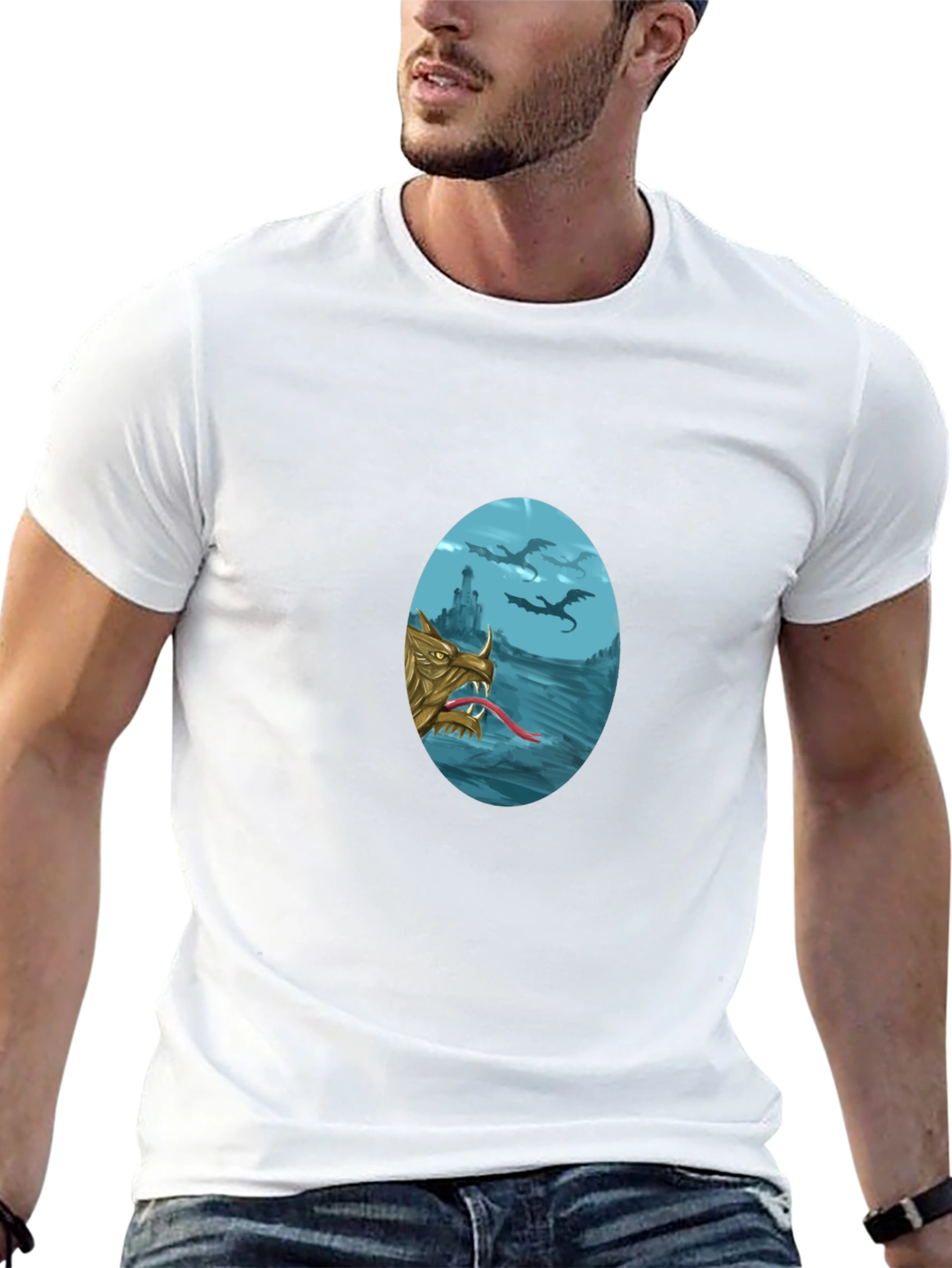 Dragon Graphic T-Shirt - Fantasy Style