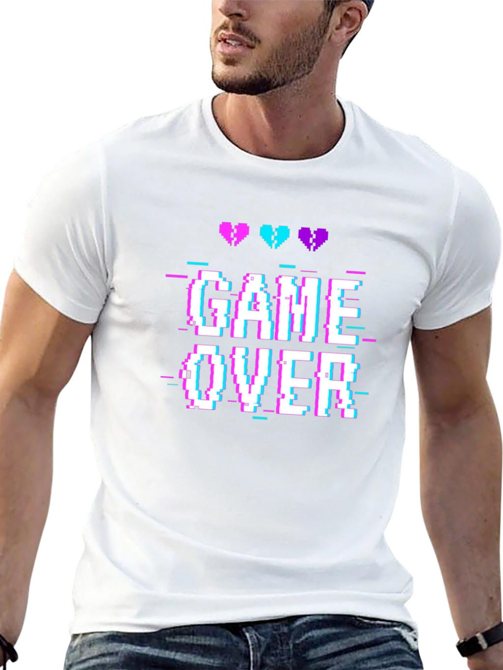 Game Over Pixel Art T-Shirt - Retro Gaming Tee