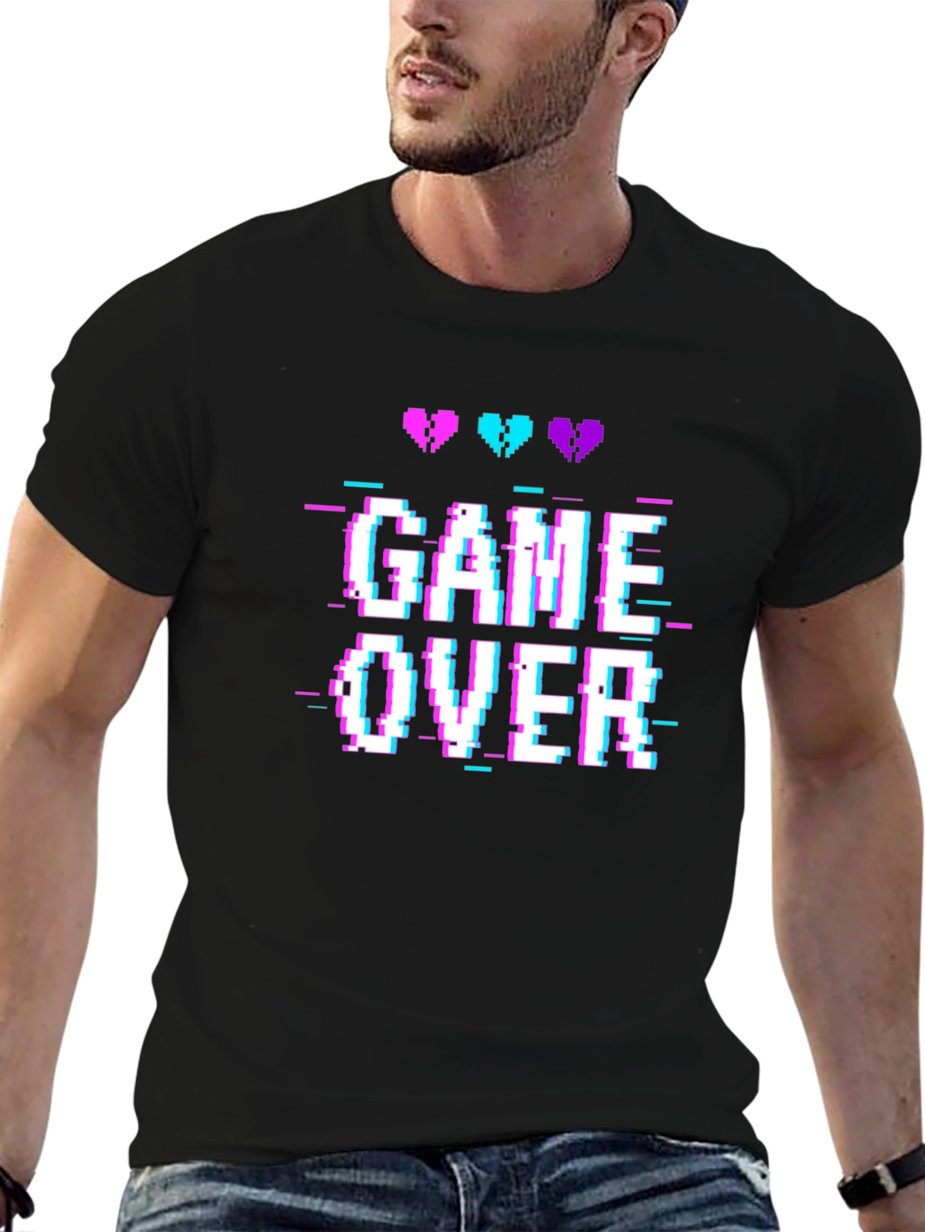 Game Over Pixel Art T-Shirt - Retro Gaming Tee