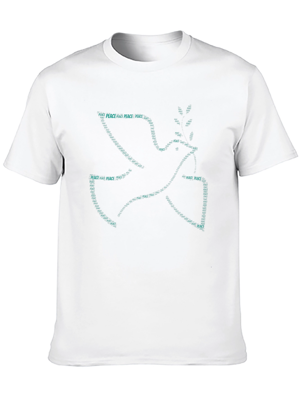 Peace Dove Graphic Print Mens Black T-Shirt