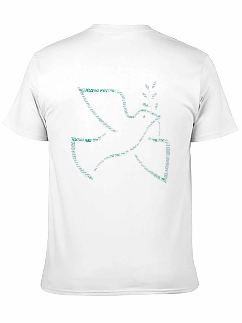 Peace Dove Graphic Print Mens Black T-Shirt