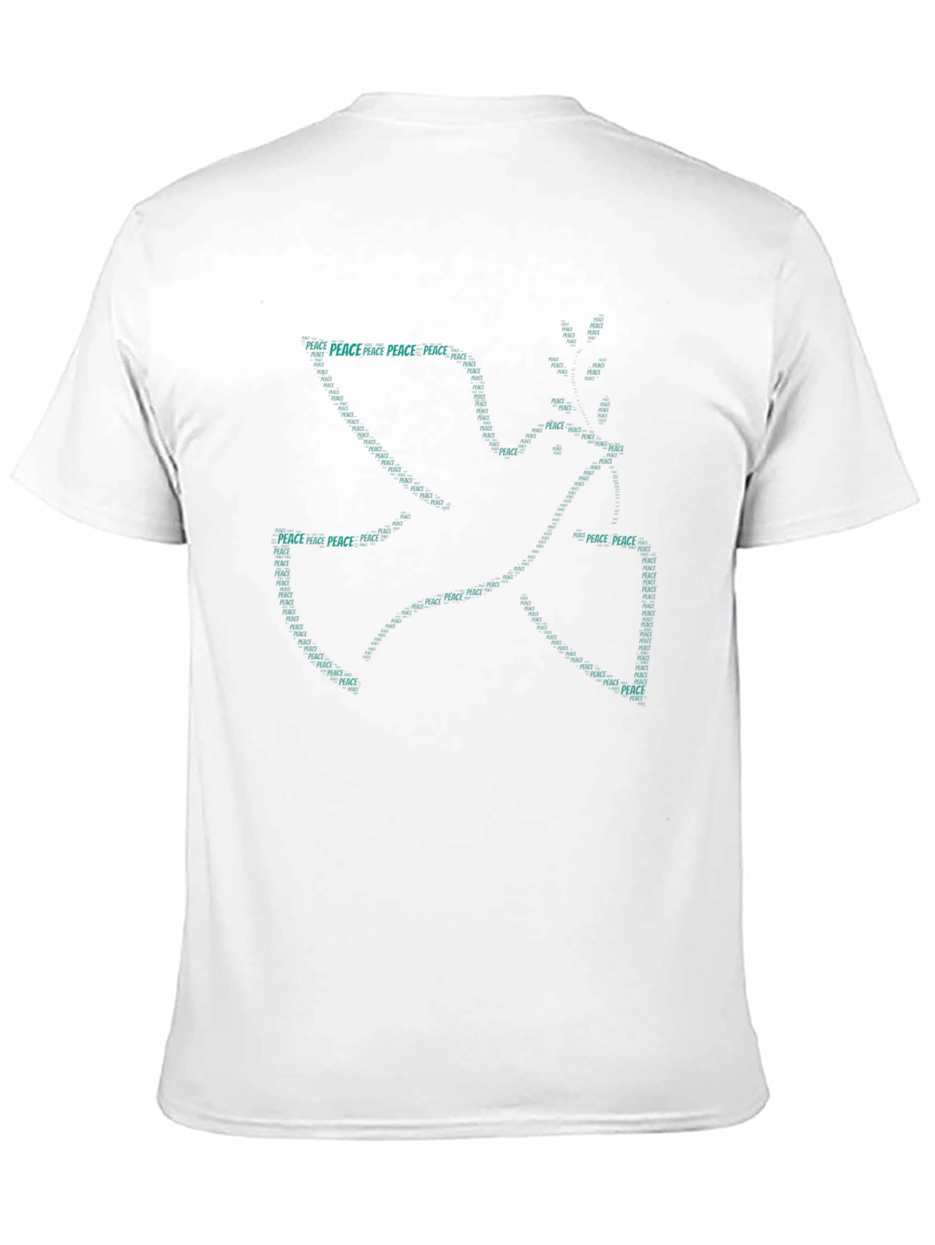Peace Dove Graphic Print Mens Black T-Shirt
