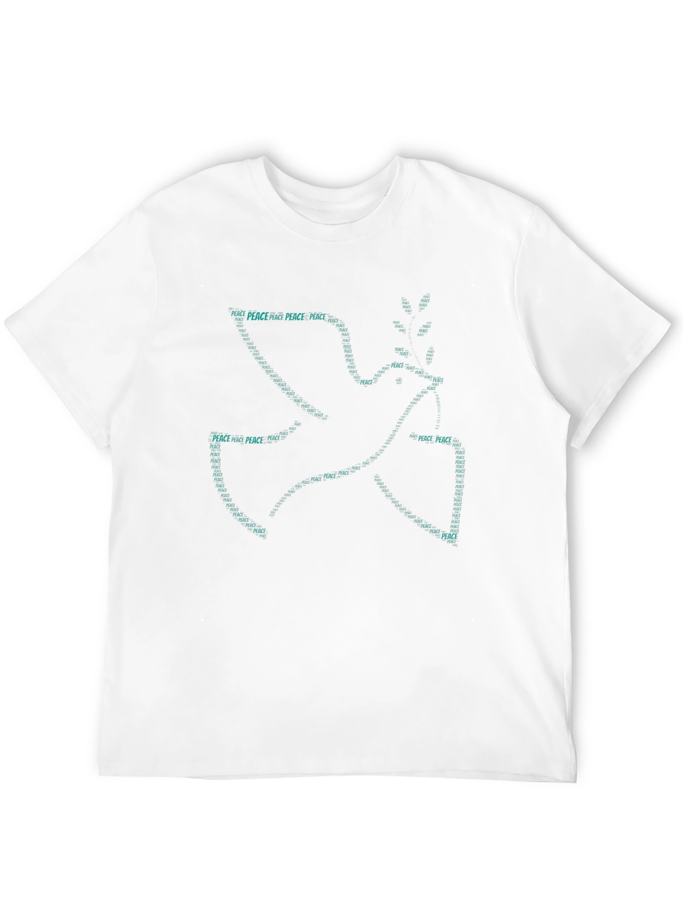 Peace Dove Graphic Print Mens Black T-Shirt