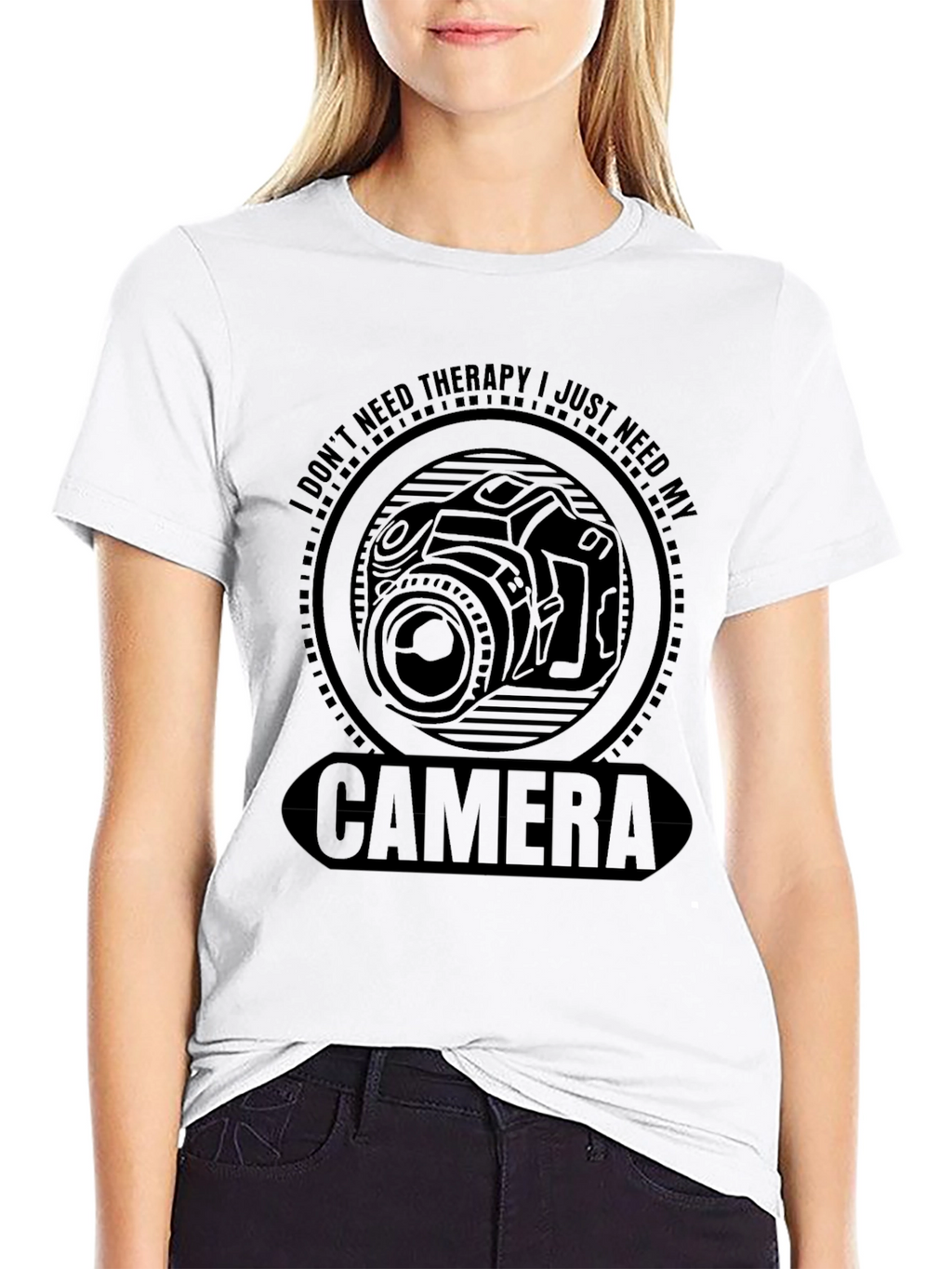 Camera Therapy Graphic T-Shirt - Photography Lover Tee