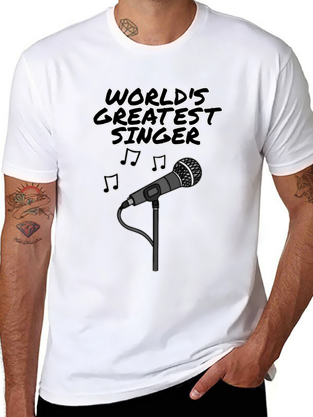 Worlds Greatest Singer T-Shirt - Music Lover Tee