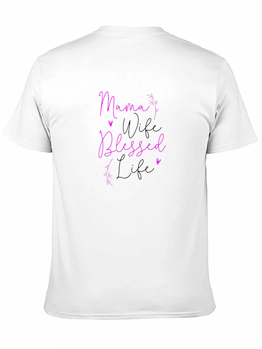 Mama Wife Blessed Life Graphic Tee - Black