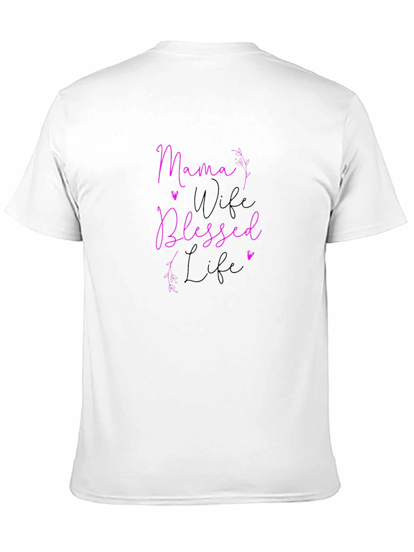 Mama Wife Blessed Life Graphic Tee - Black