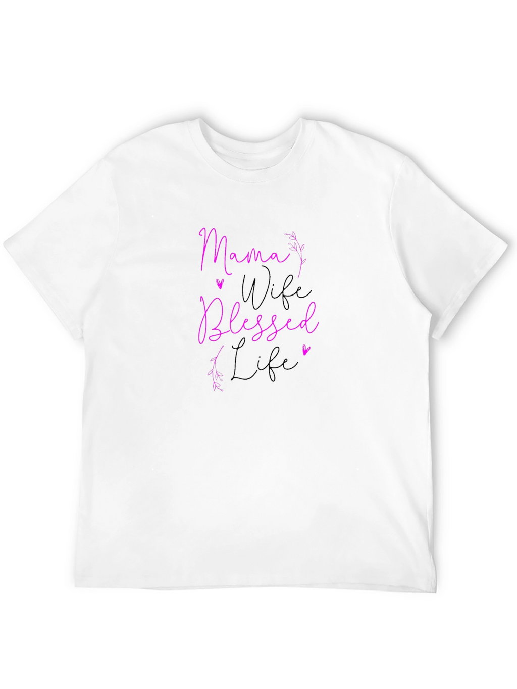 Mama Wife Blessed Life Graphic Tee - Black