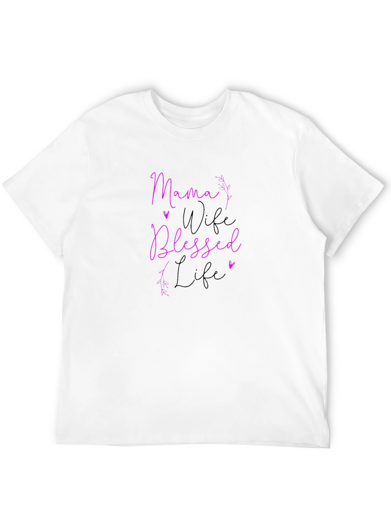 Mama Wife Blessed Life Graphic Tee - Black