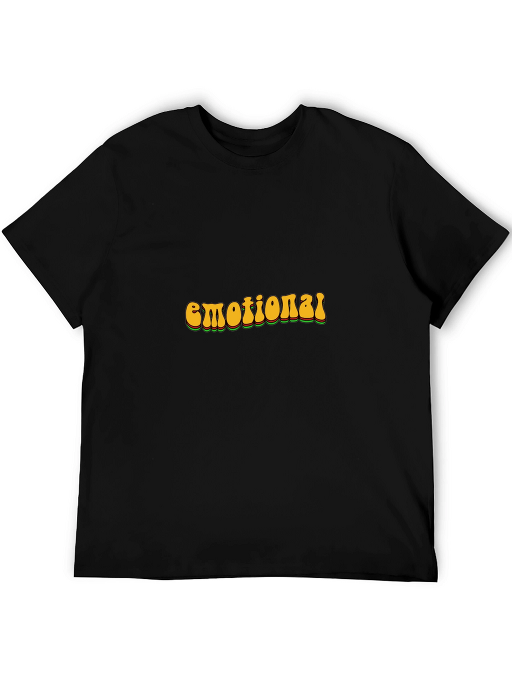 Retro Emotional Graphic T-Shirt - Black