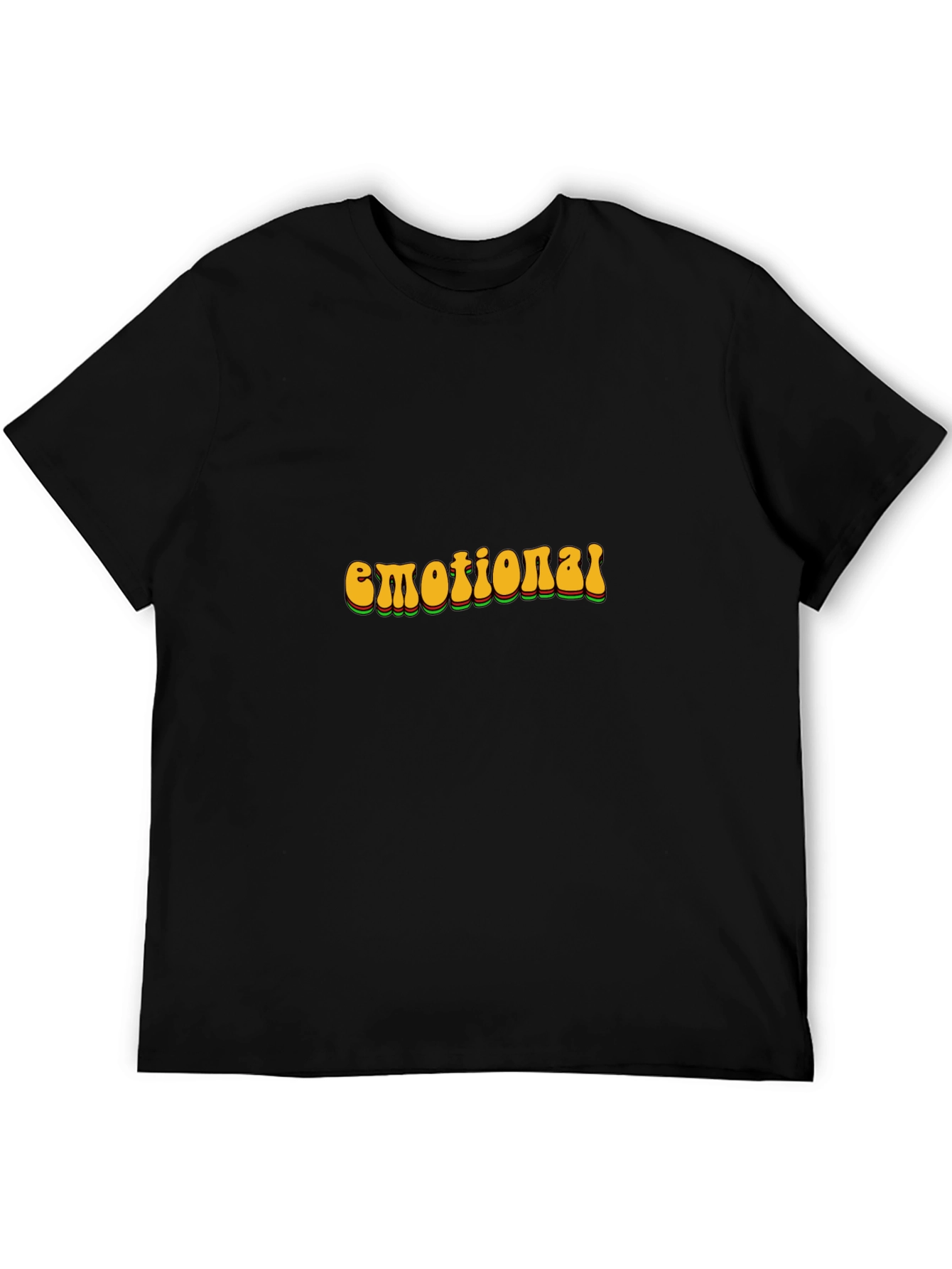 Retro Emotional Graphic T-Shirt - Black
