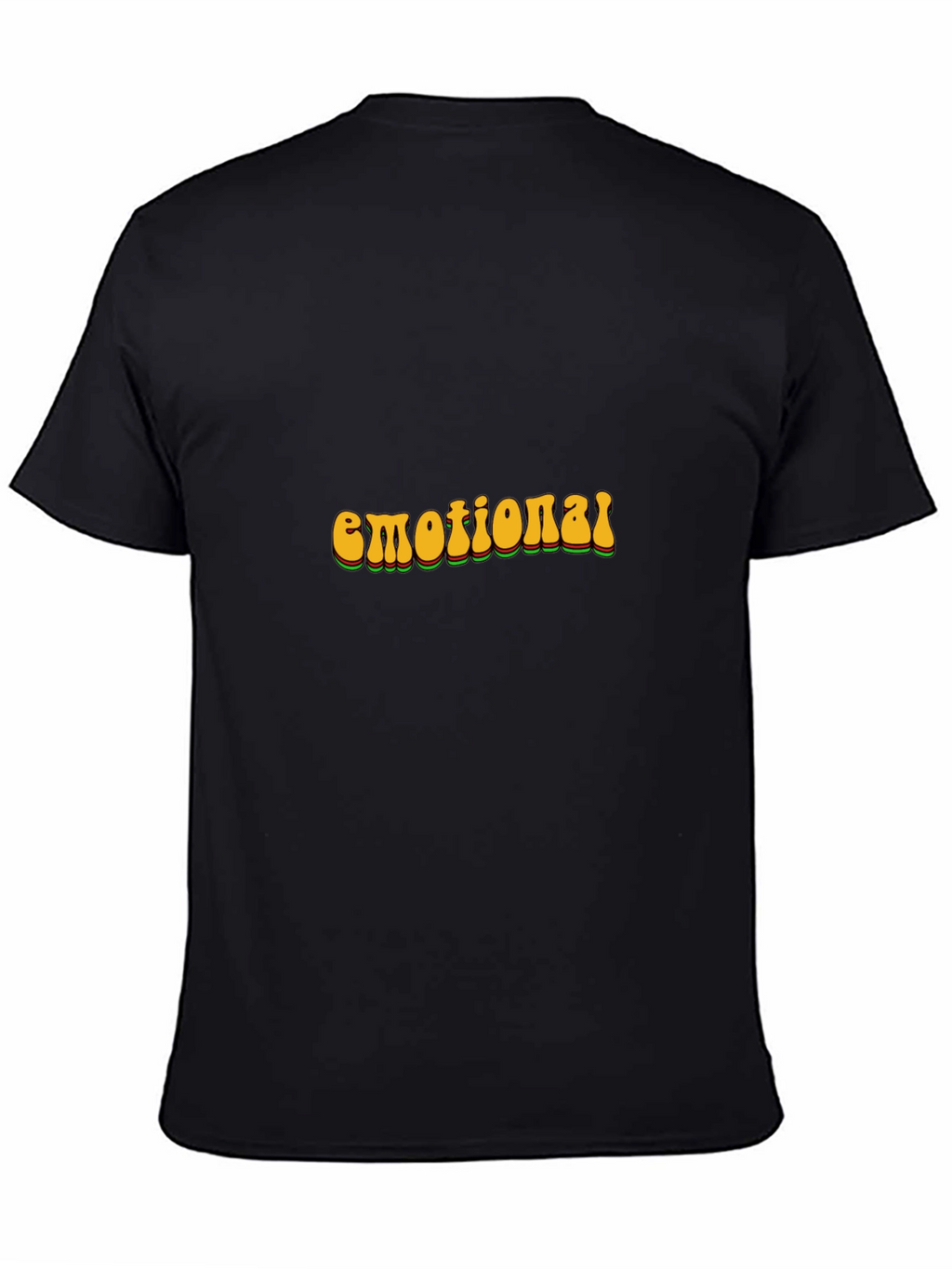 Retro Emotional Graphic T-Shirt - Black