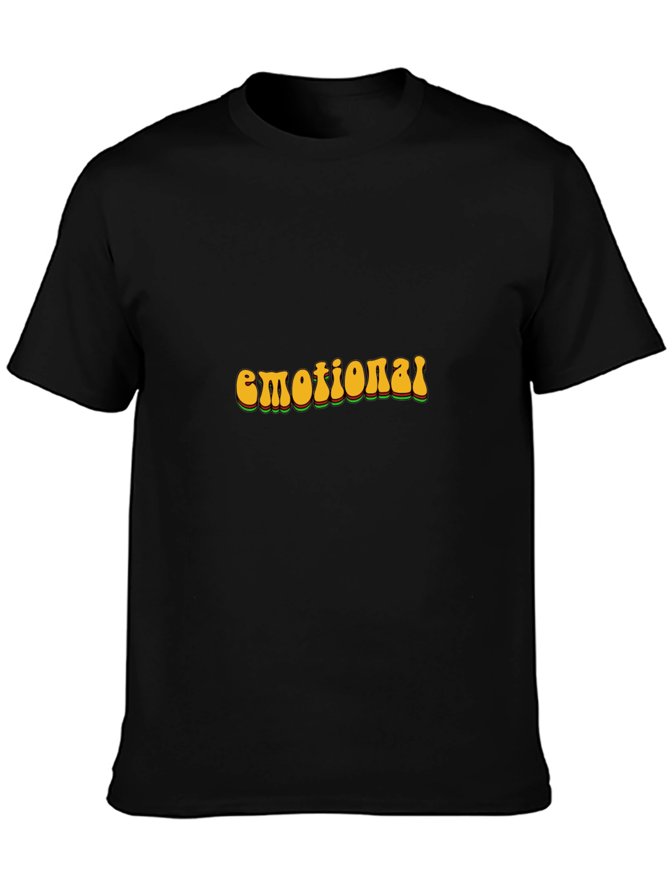 Retro Emotional Graphic T-Shirt - Black