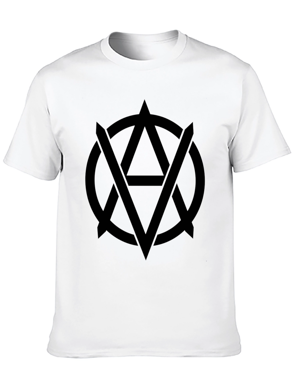 Black Tee with Occult Anarchy Symbol