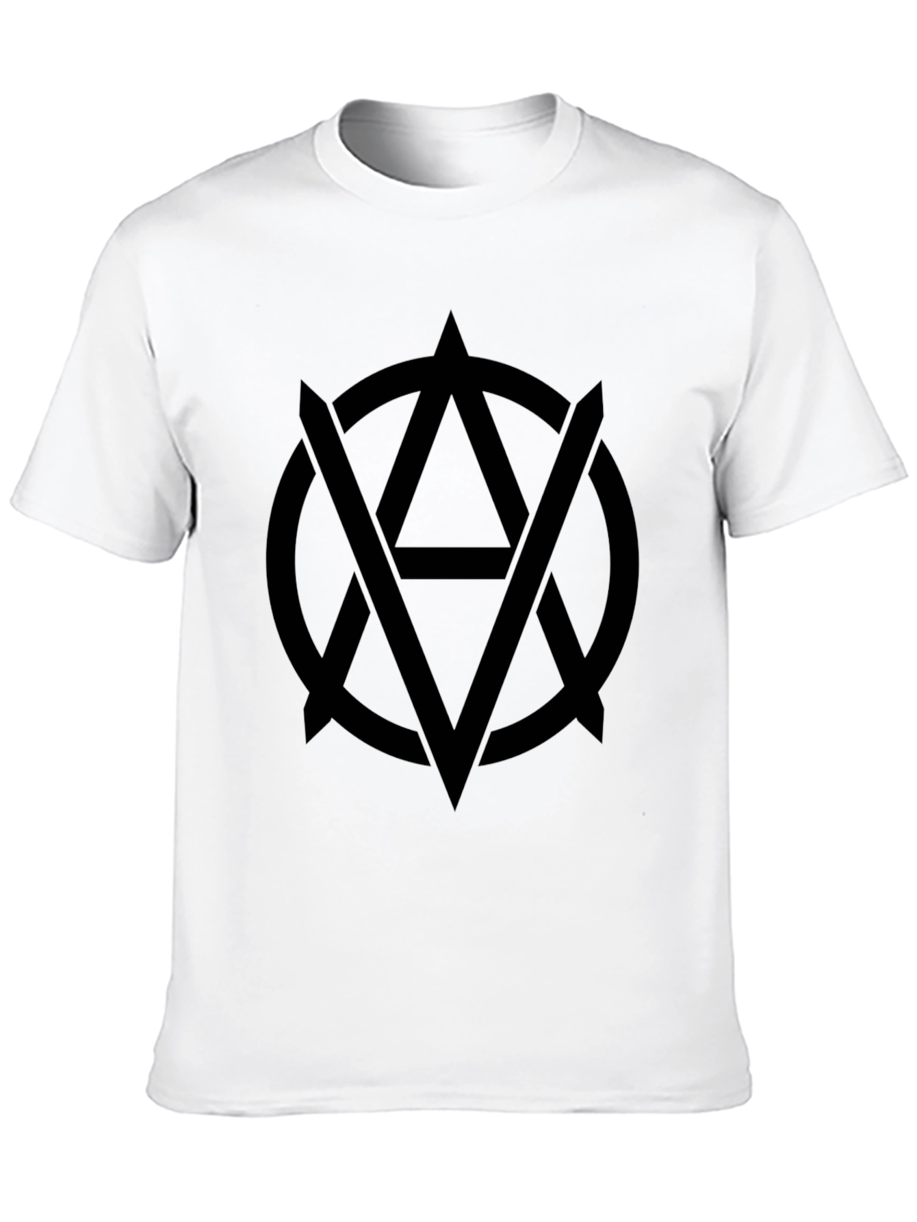 Black Tee with Occult Anarchy Symbol