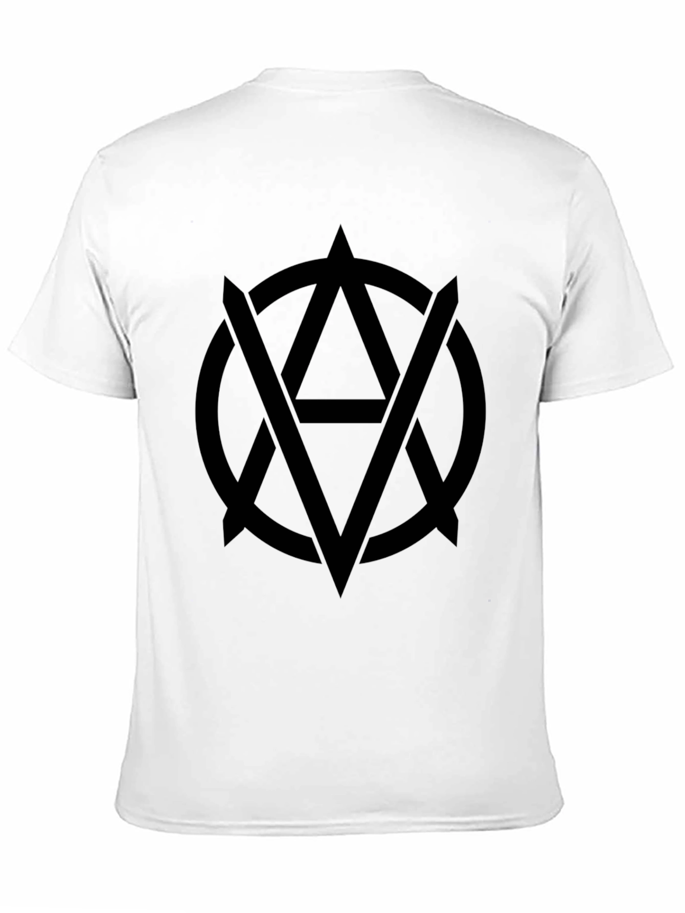 Black Tee with Occult Anarchy Symbol