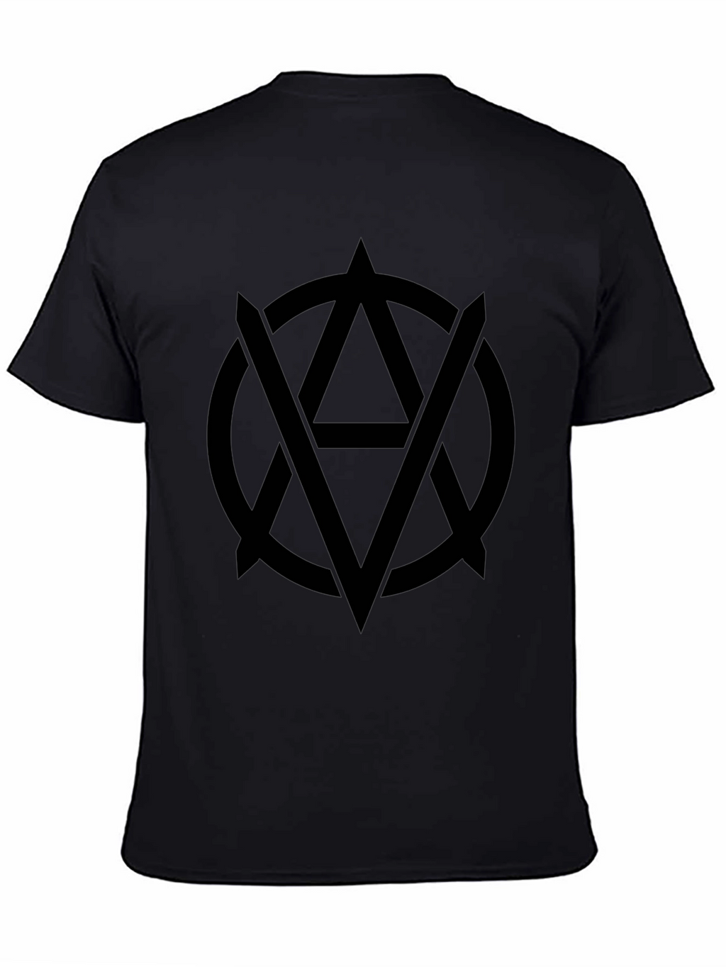 Black Tee with Occult Anarchy Symbol