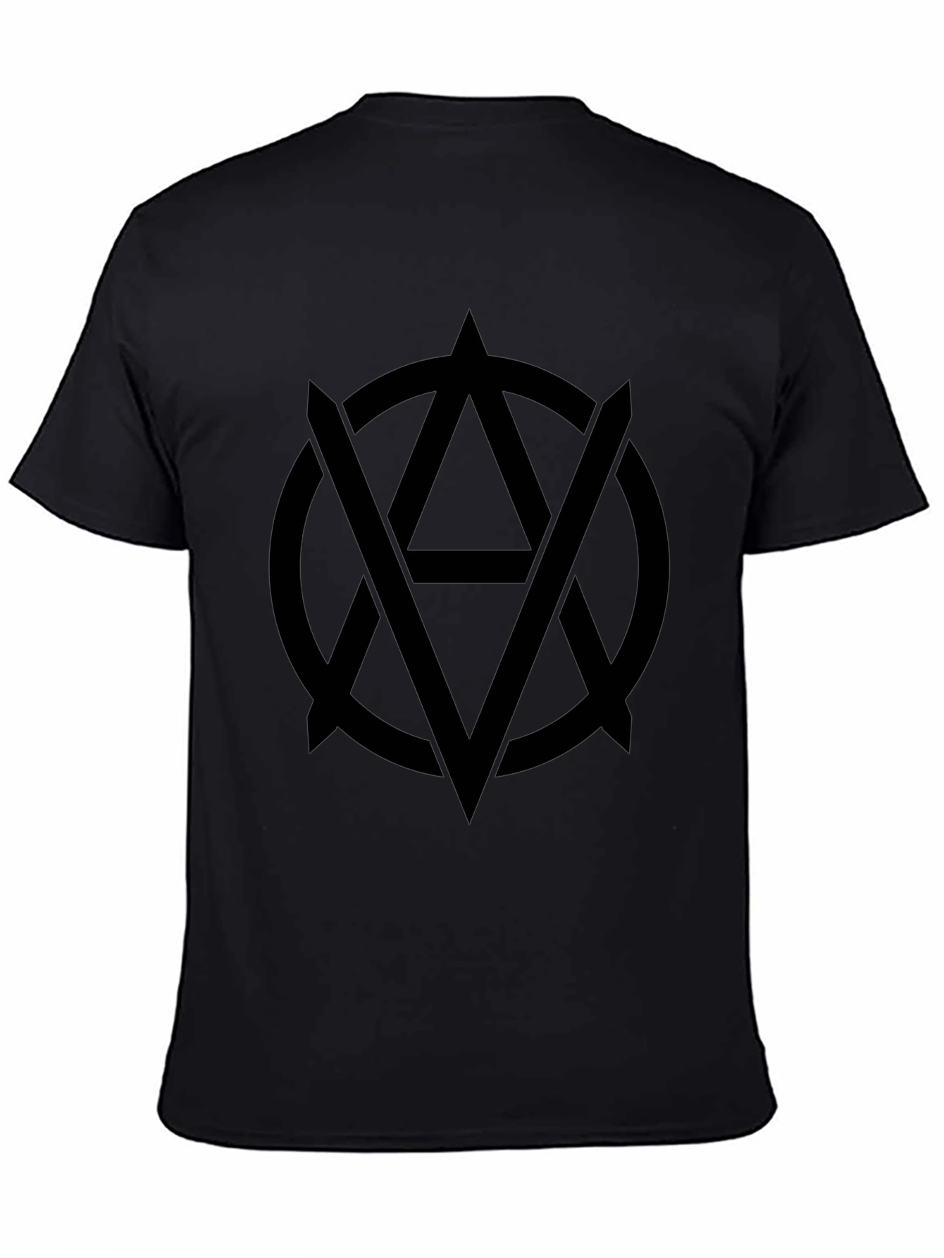 Black Tee with Occult Anarchy Symbol