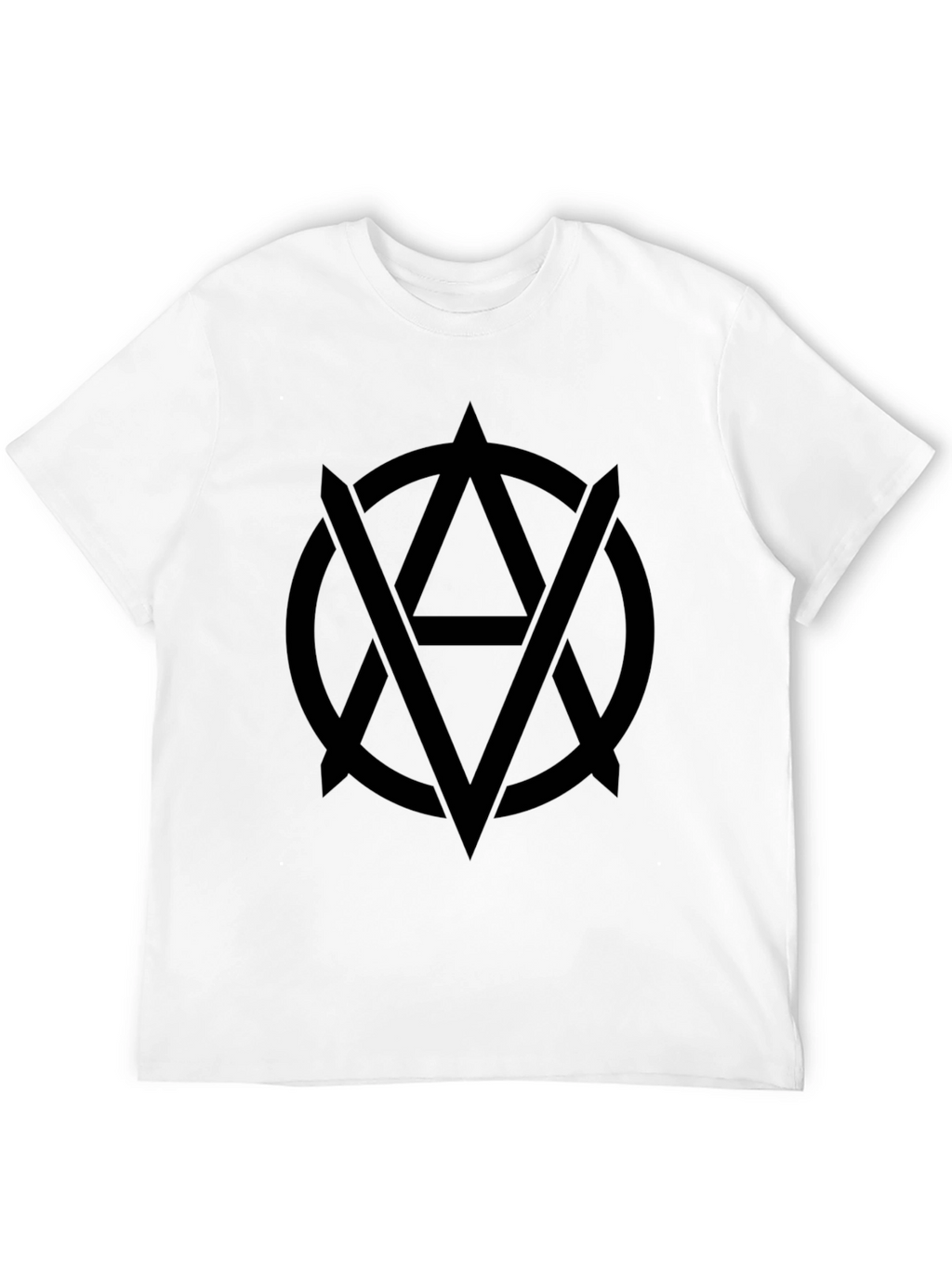 Black Tee with Occult Anarchy Symbol