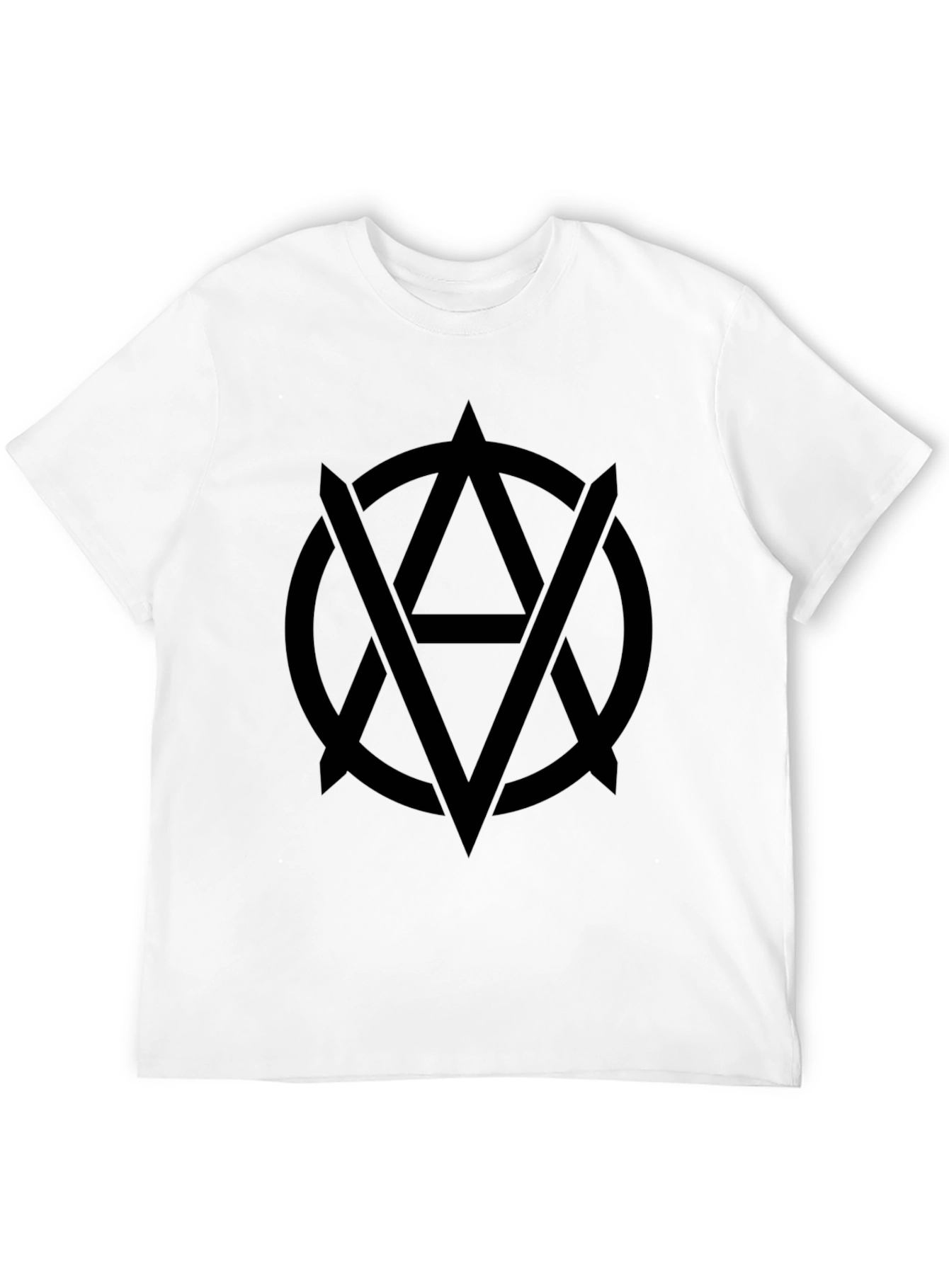 Black Tee with Occult Anarchy Symbol