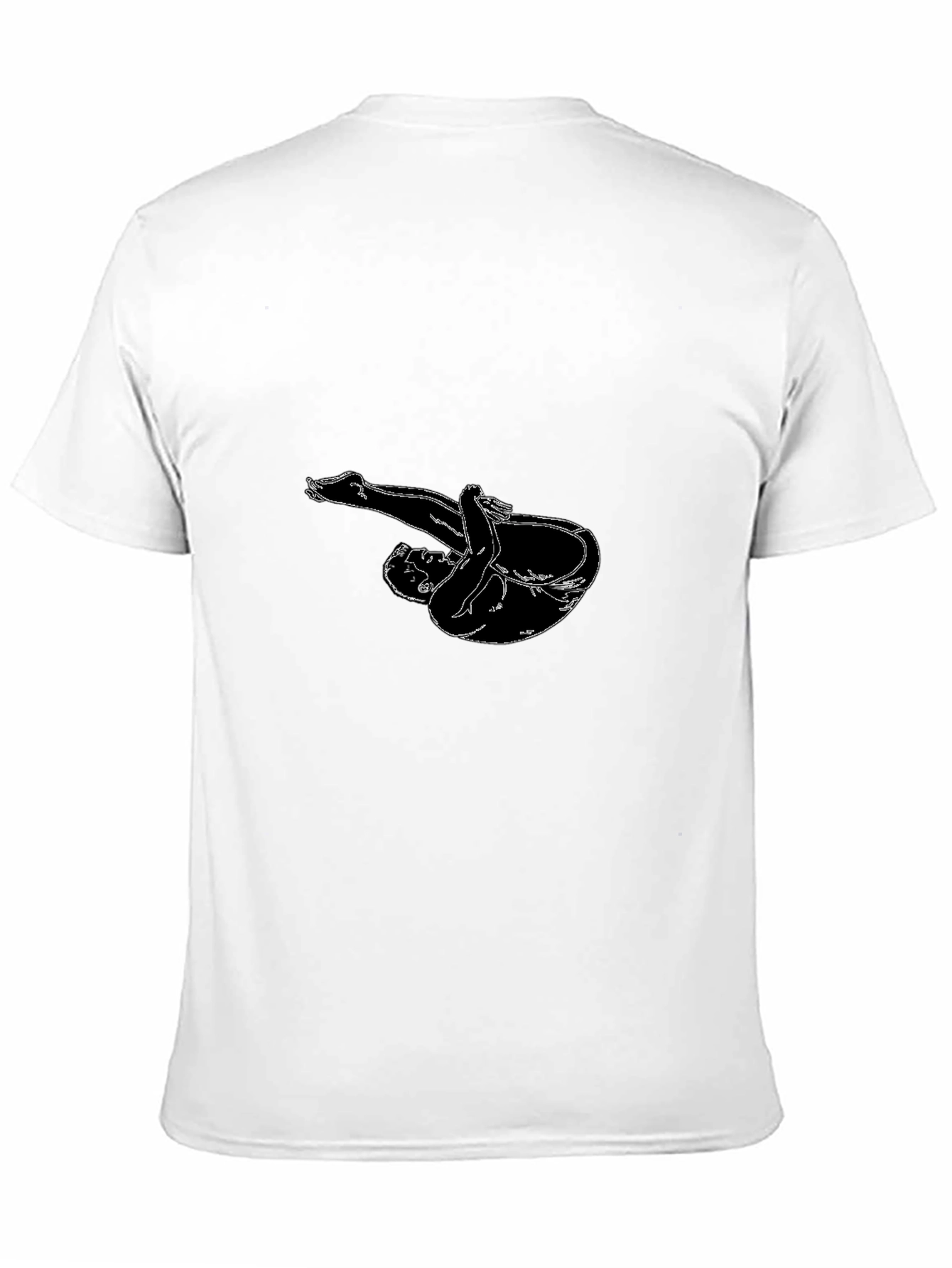 Black T-Shirt with Diver Silhouette Graphic