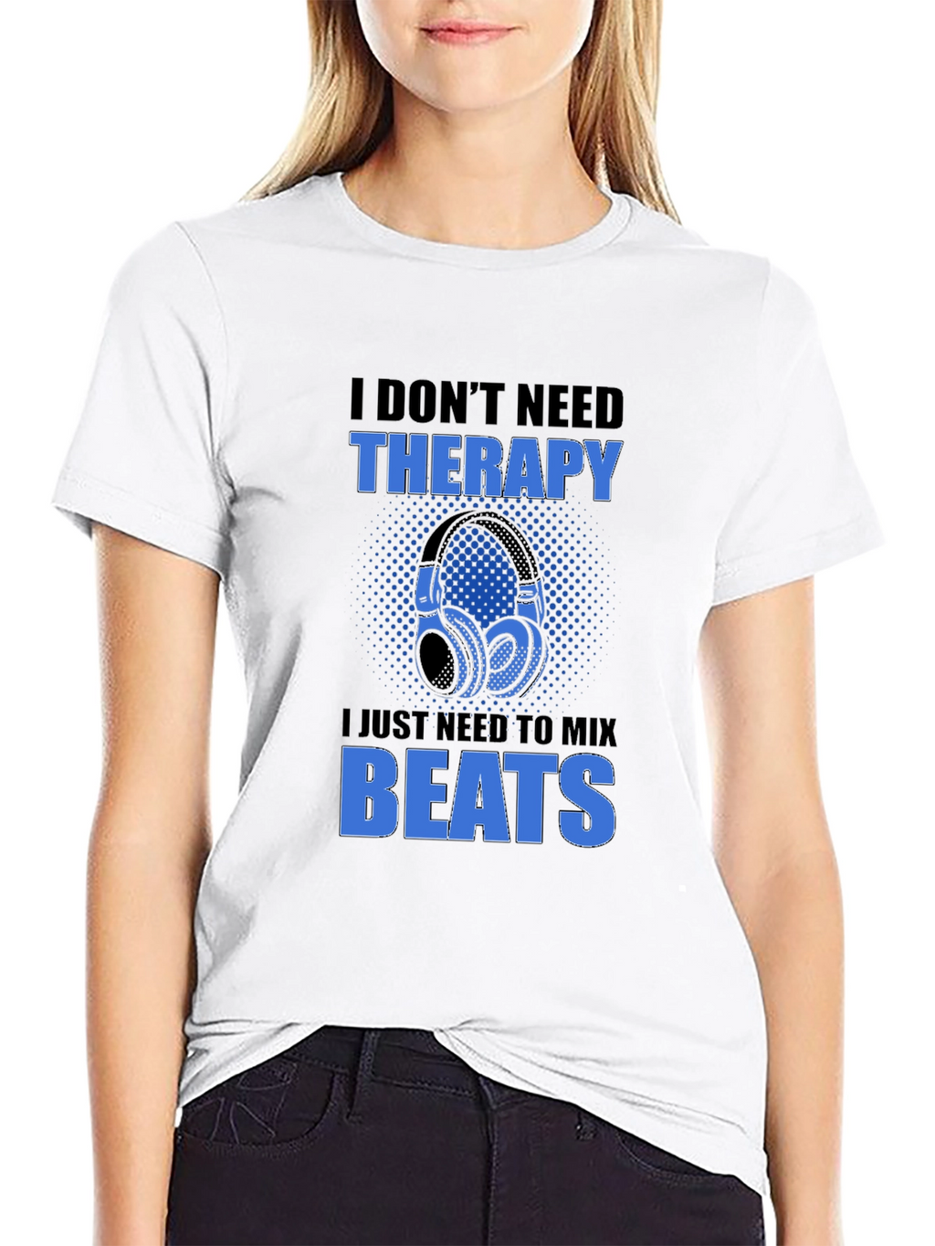 DJ Mix Beats Therapy T-Shirt - Black