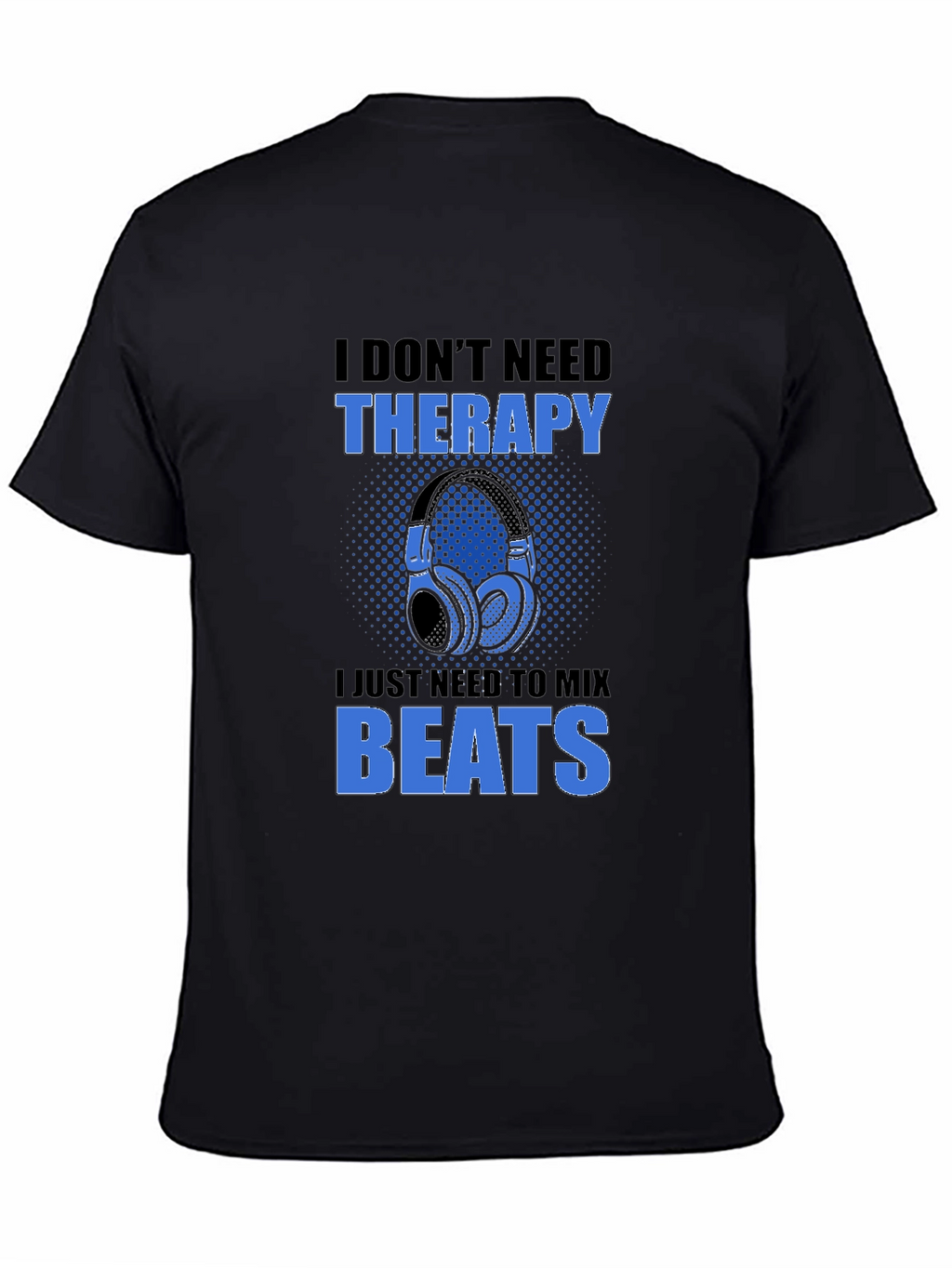 DJ Mix Beats Therapy T-Shirt - Black