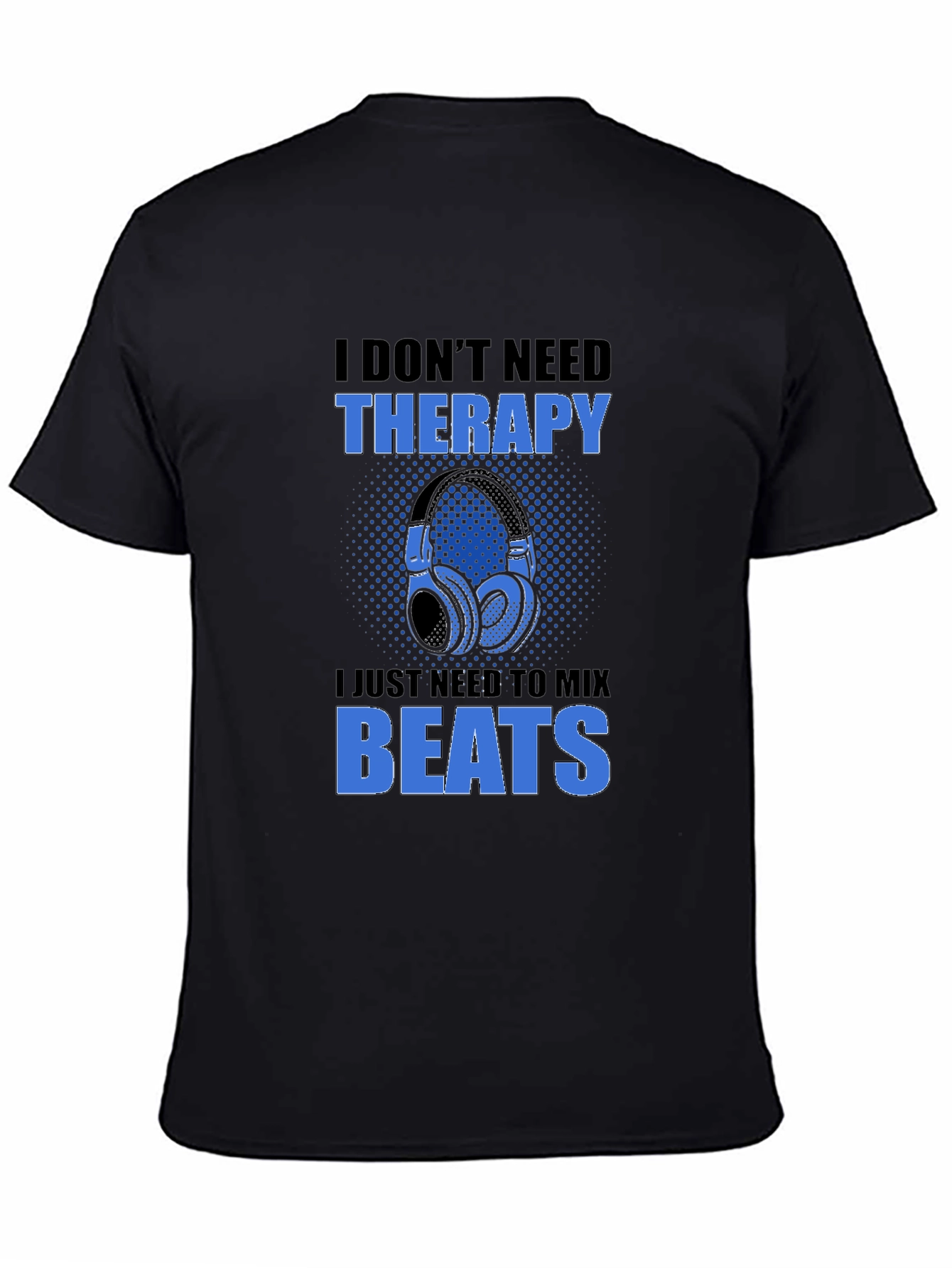 DJ Mix Beats Therapy T-Shirt - Black