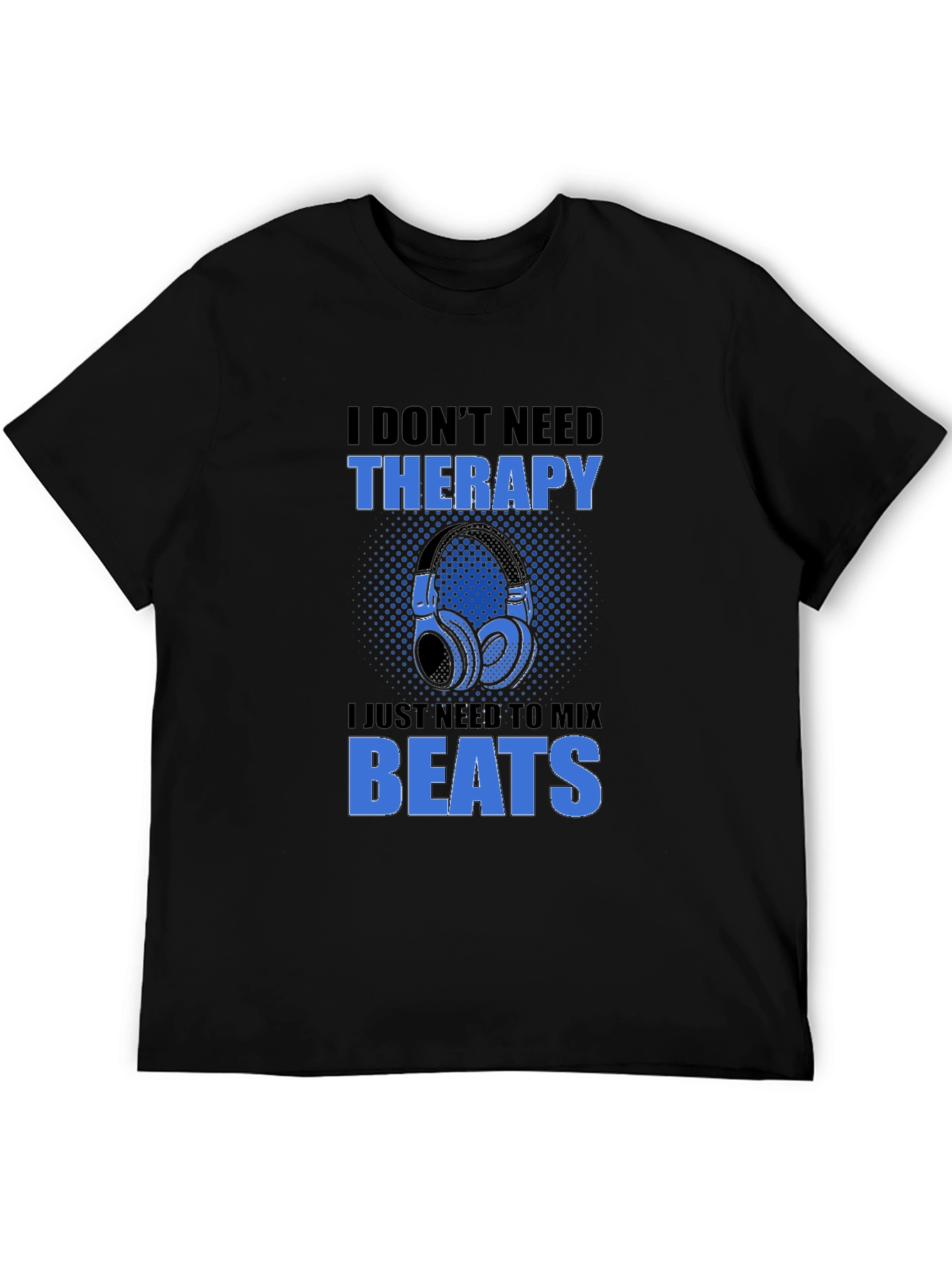 DJ Mix Beats Therapy T-Shirt - Black