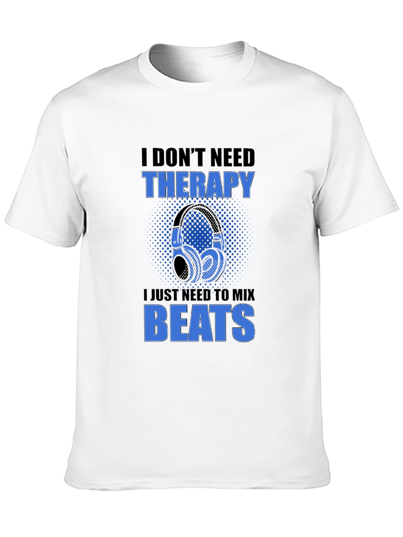 DJ Mix Beats Therapy T-Shirt - Black