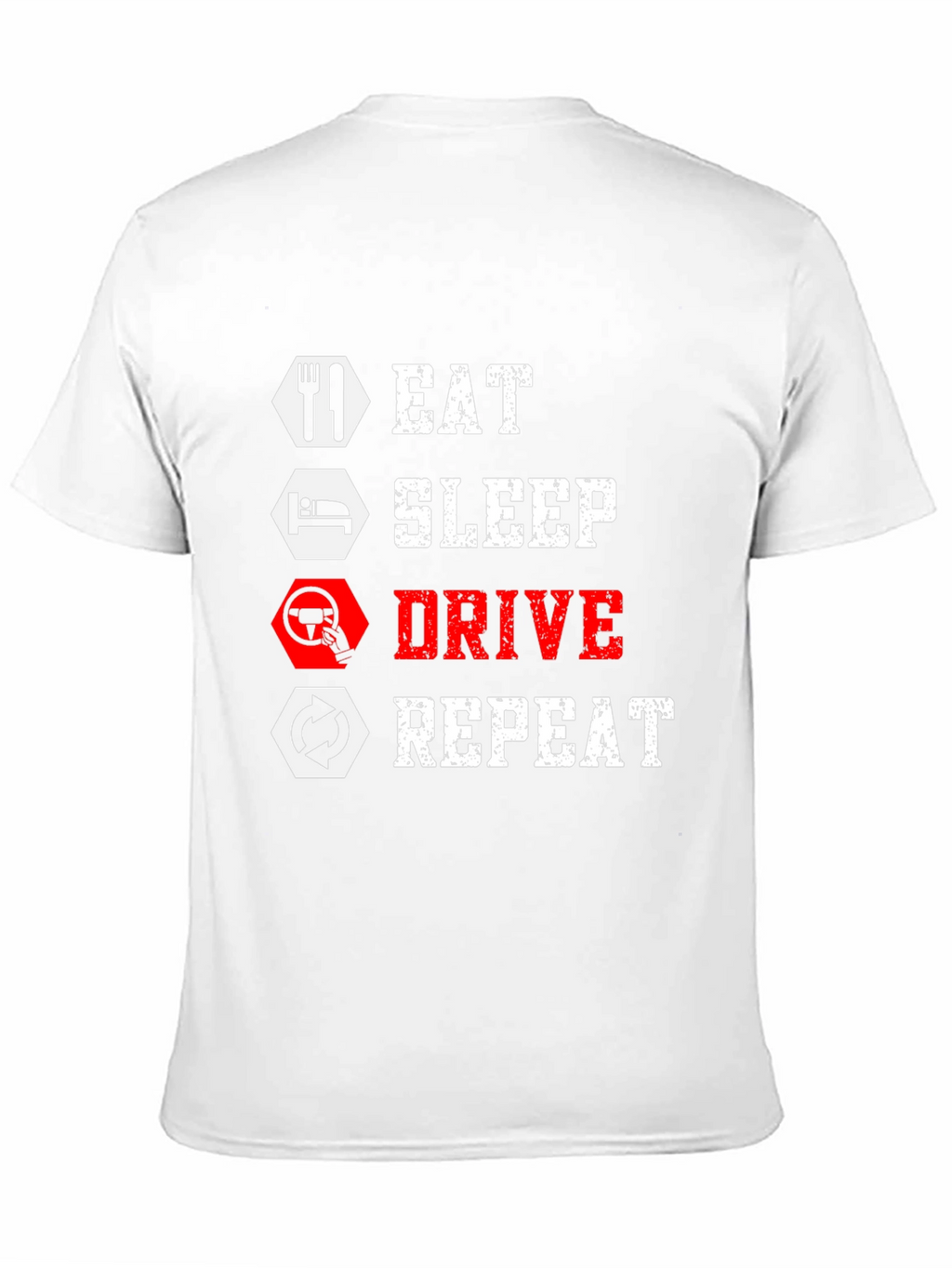 Eat Sleep Drive Repeat Black Graphic Tee