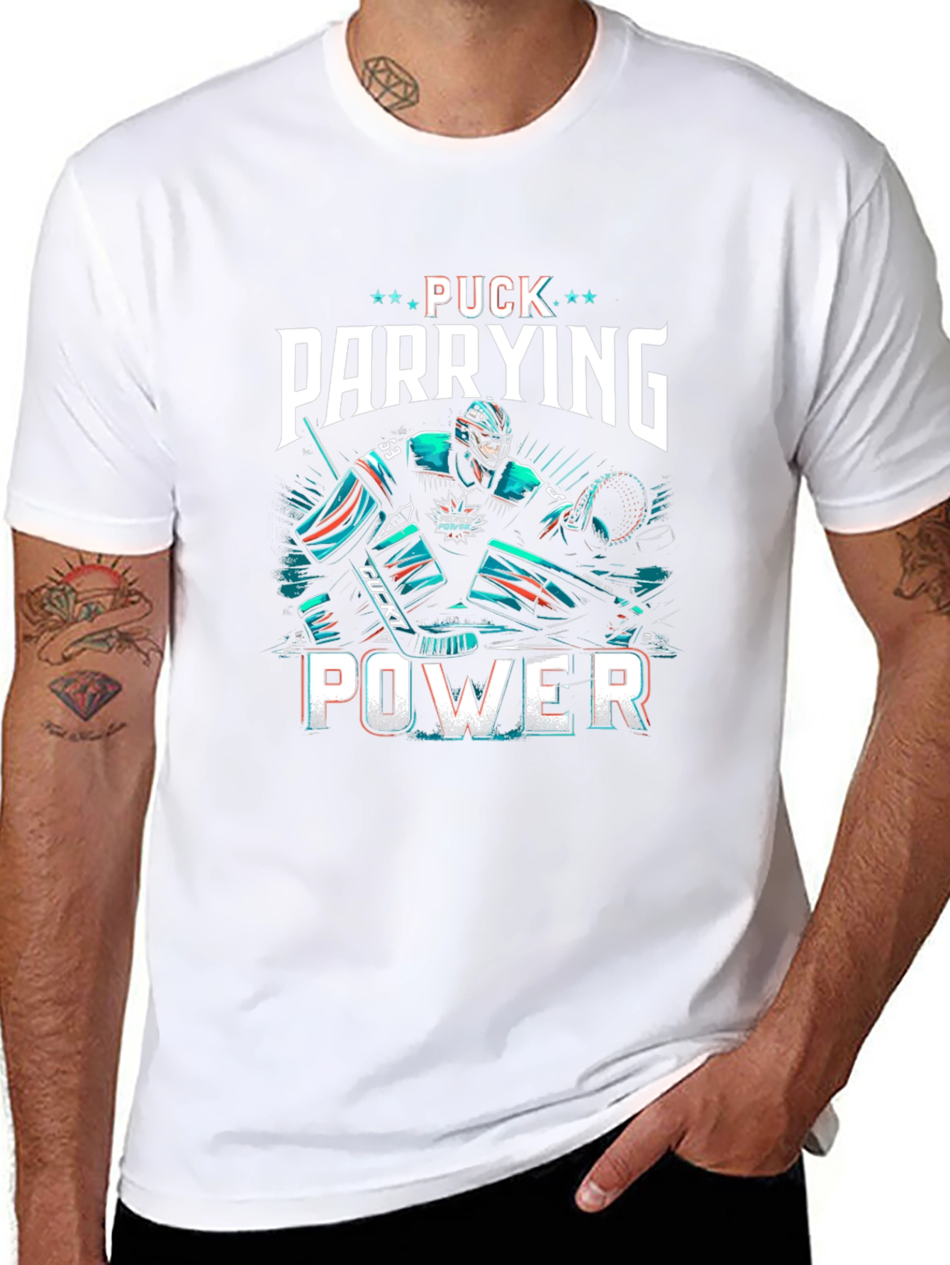 Puck Parrying Power Hockey T-Shirt