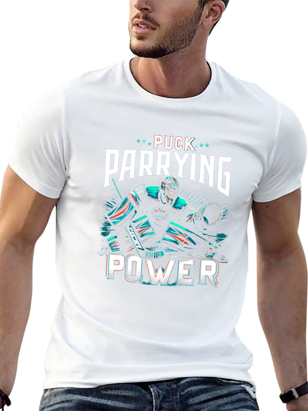 Puck Parrying Power Hockey T-Shirt