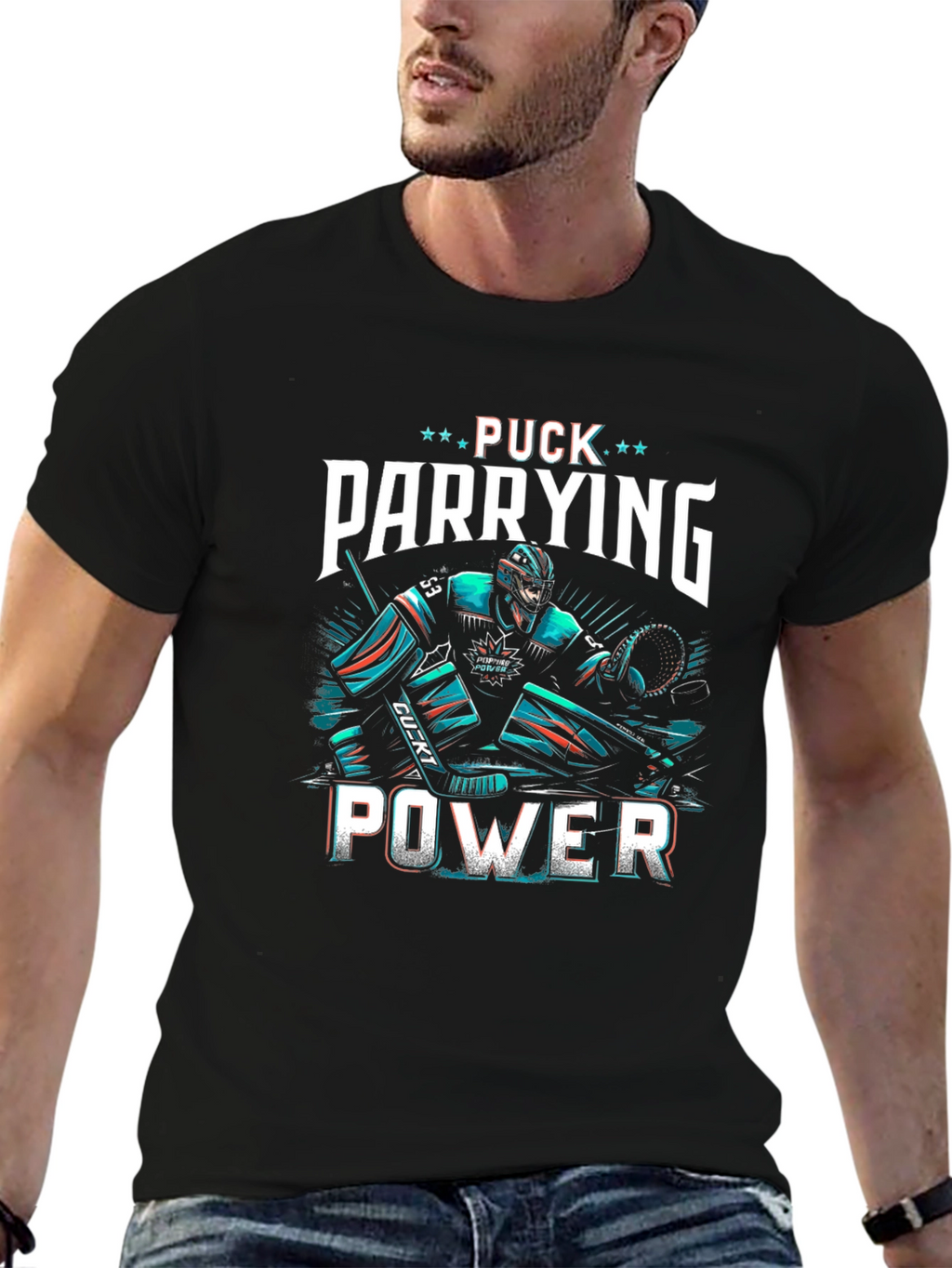 Puck Parrying Power Hockey T-Shirt