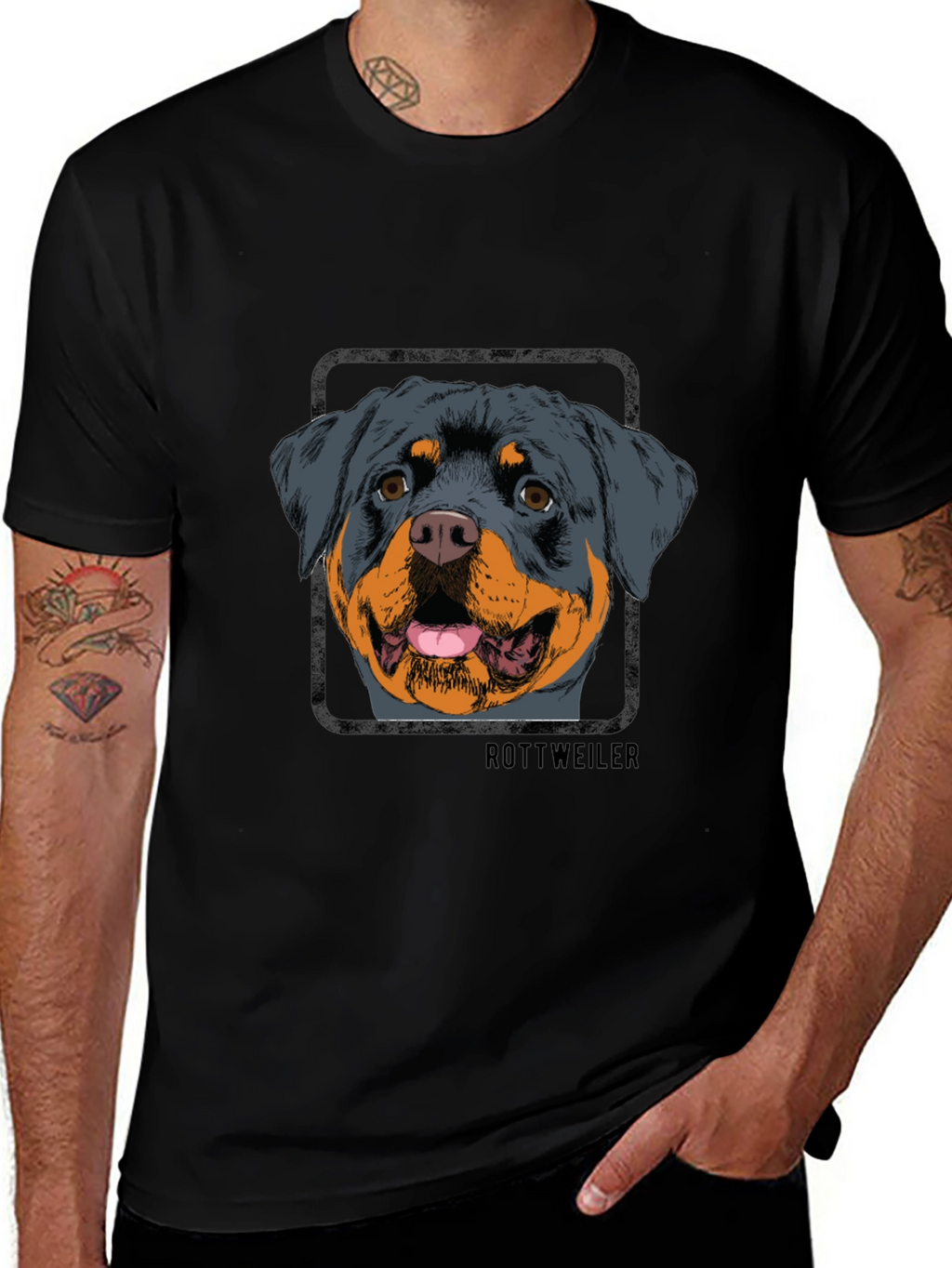 Rottweiler Dog Graphic T-Shirt