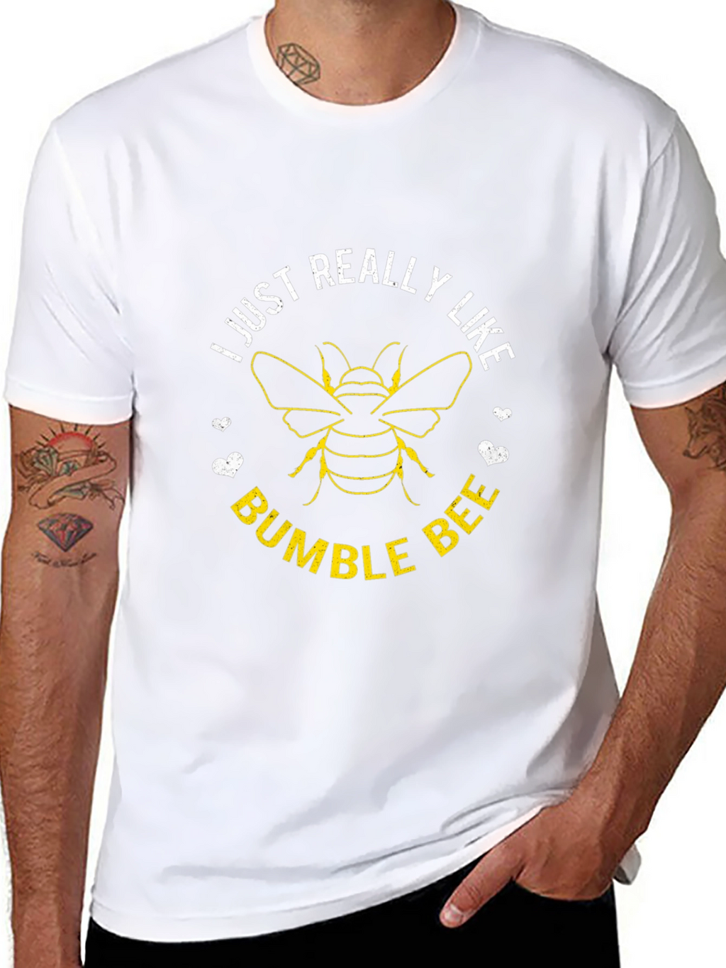 I Just Really Like Bumble Bees T-Shirt - Black
