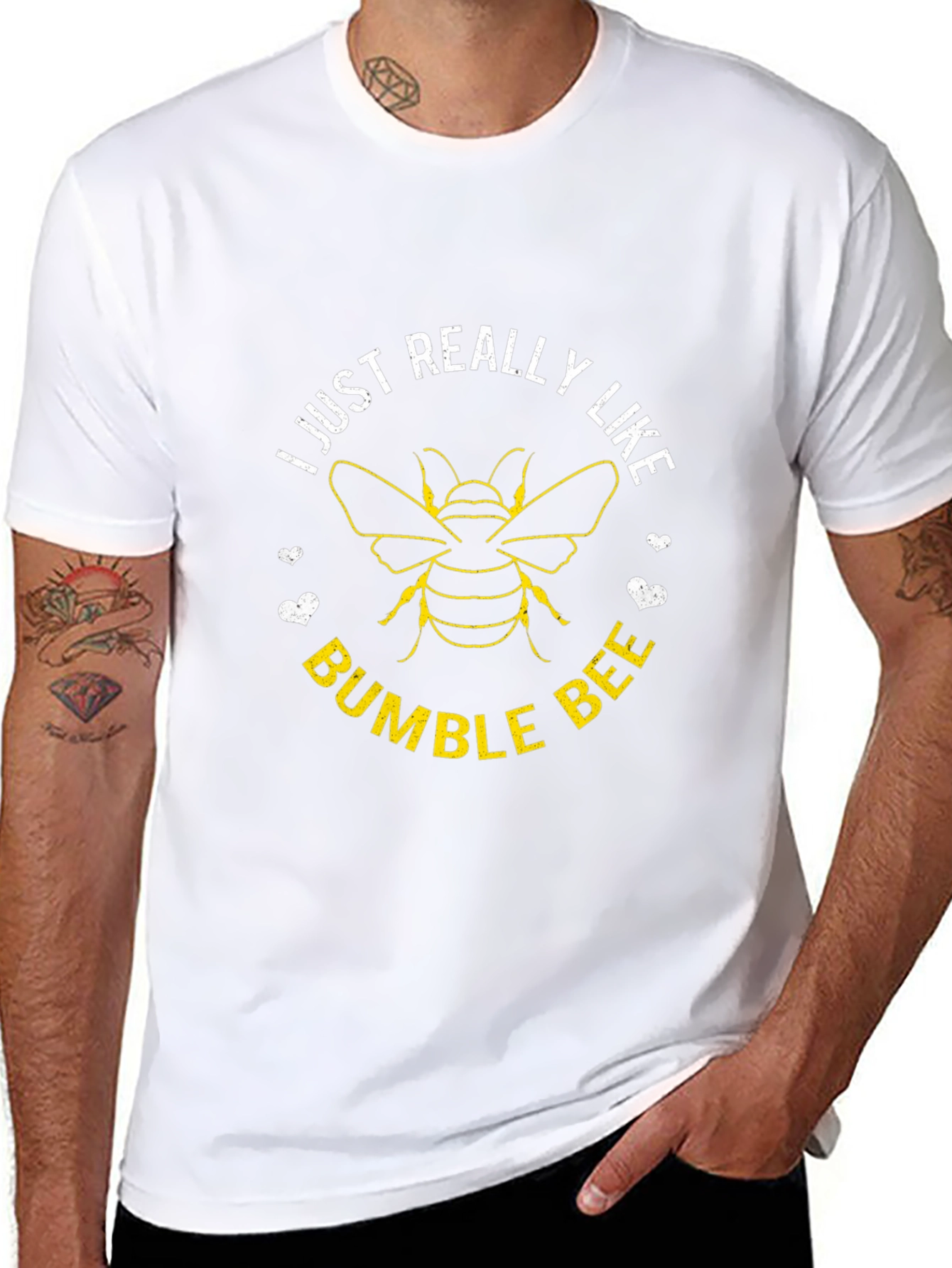 I Just Really Like Bumble Bees T-Shirt - Black