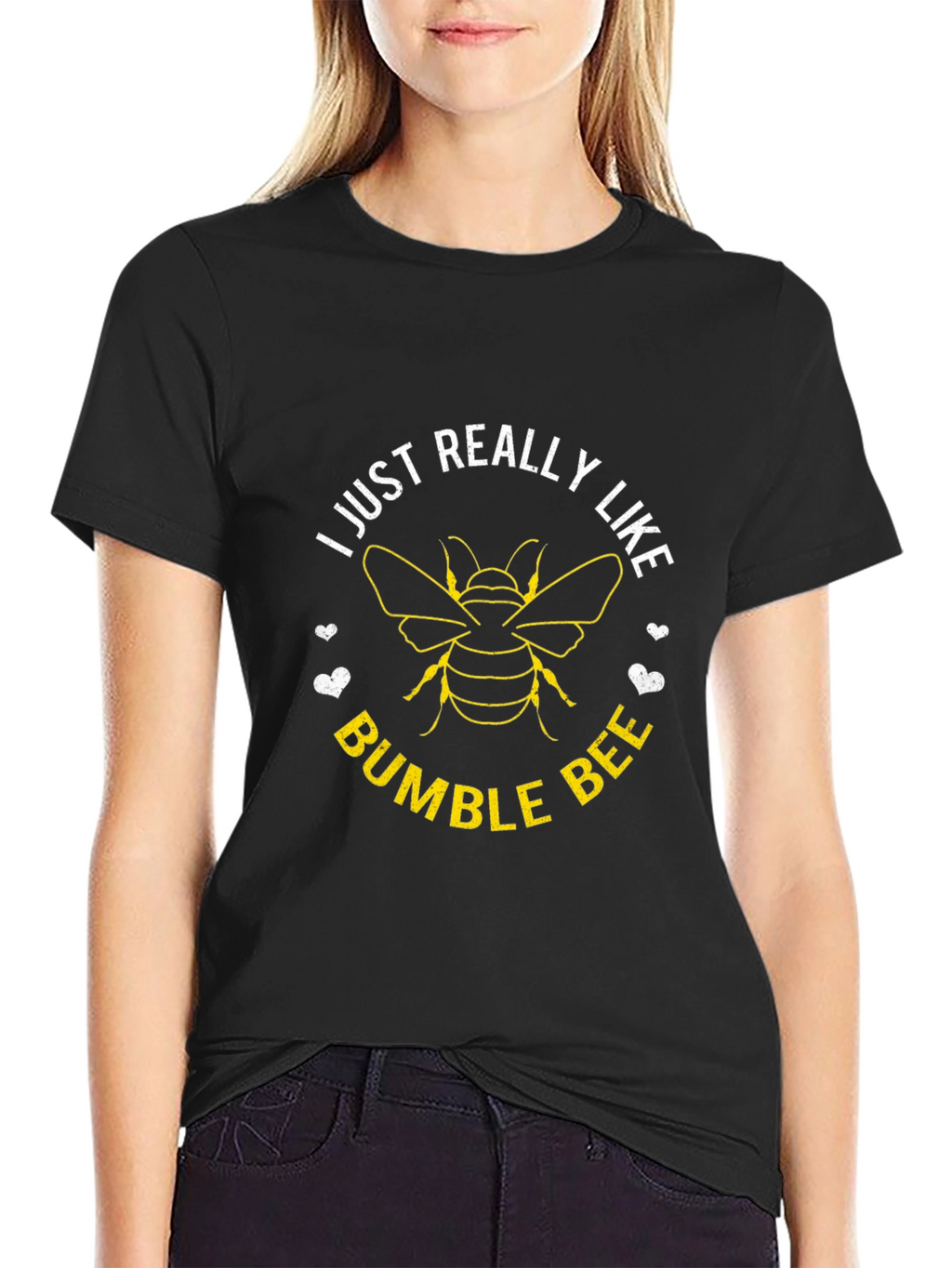 I Just Really Like Bumble Bees T-Shirt - Black