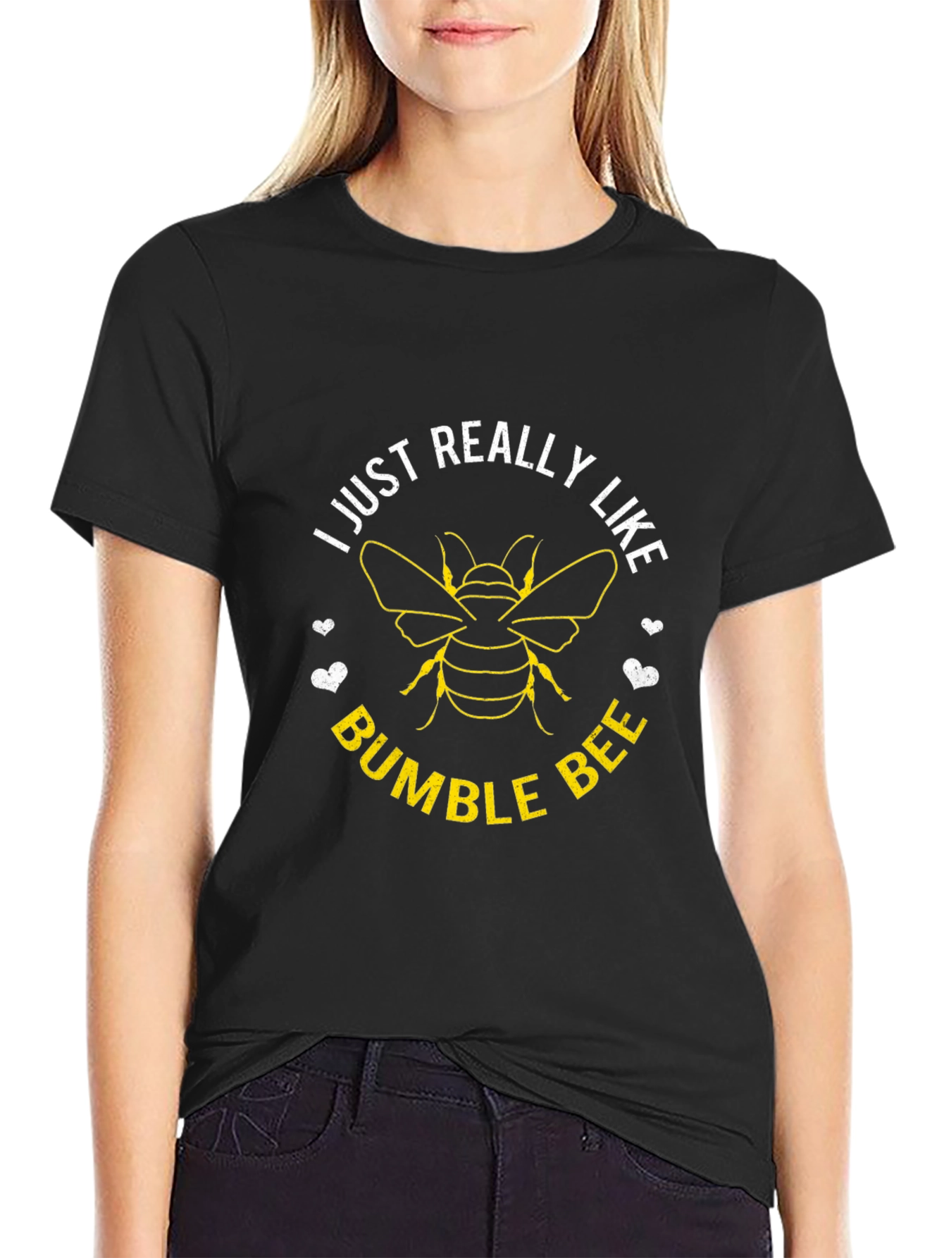 I Just Really Like Bumble Bees T-Shirt - Black