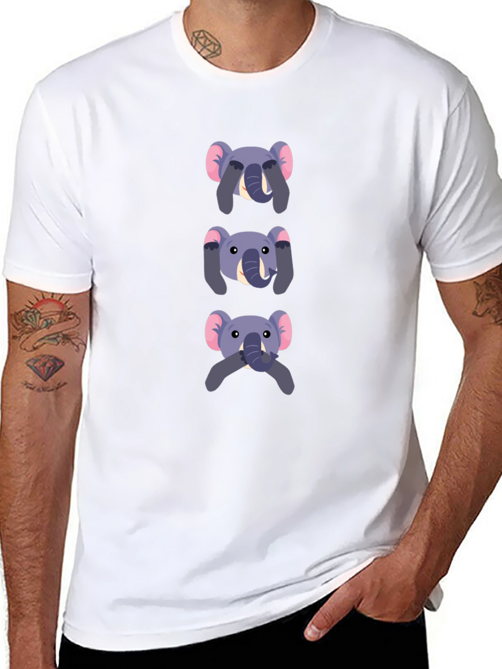Elephant See No Evil Graphic T-Shirt
