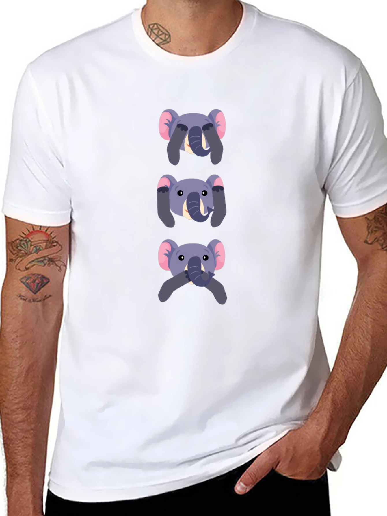 Elephant See No Evil Graphic T-Shirt