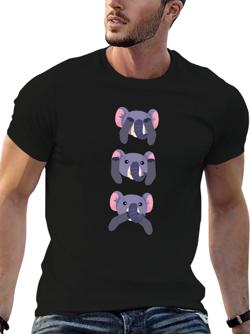 Elephant See No Evil Graphic T-Shirt